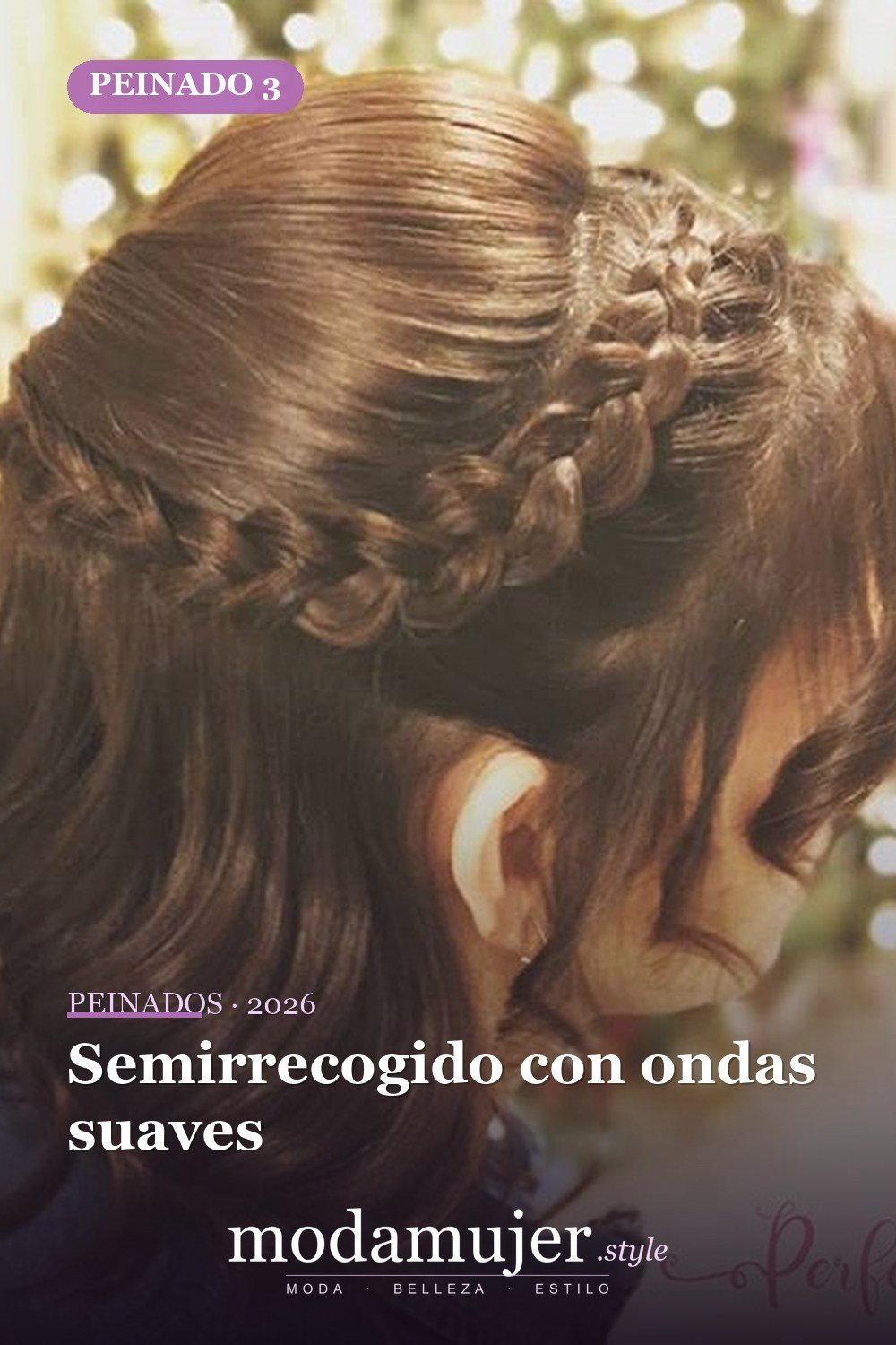 Semirrecogido con ondas suaves — 46 peinados semirrecogidos sencillos para el día a día