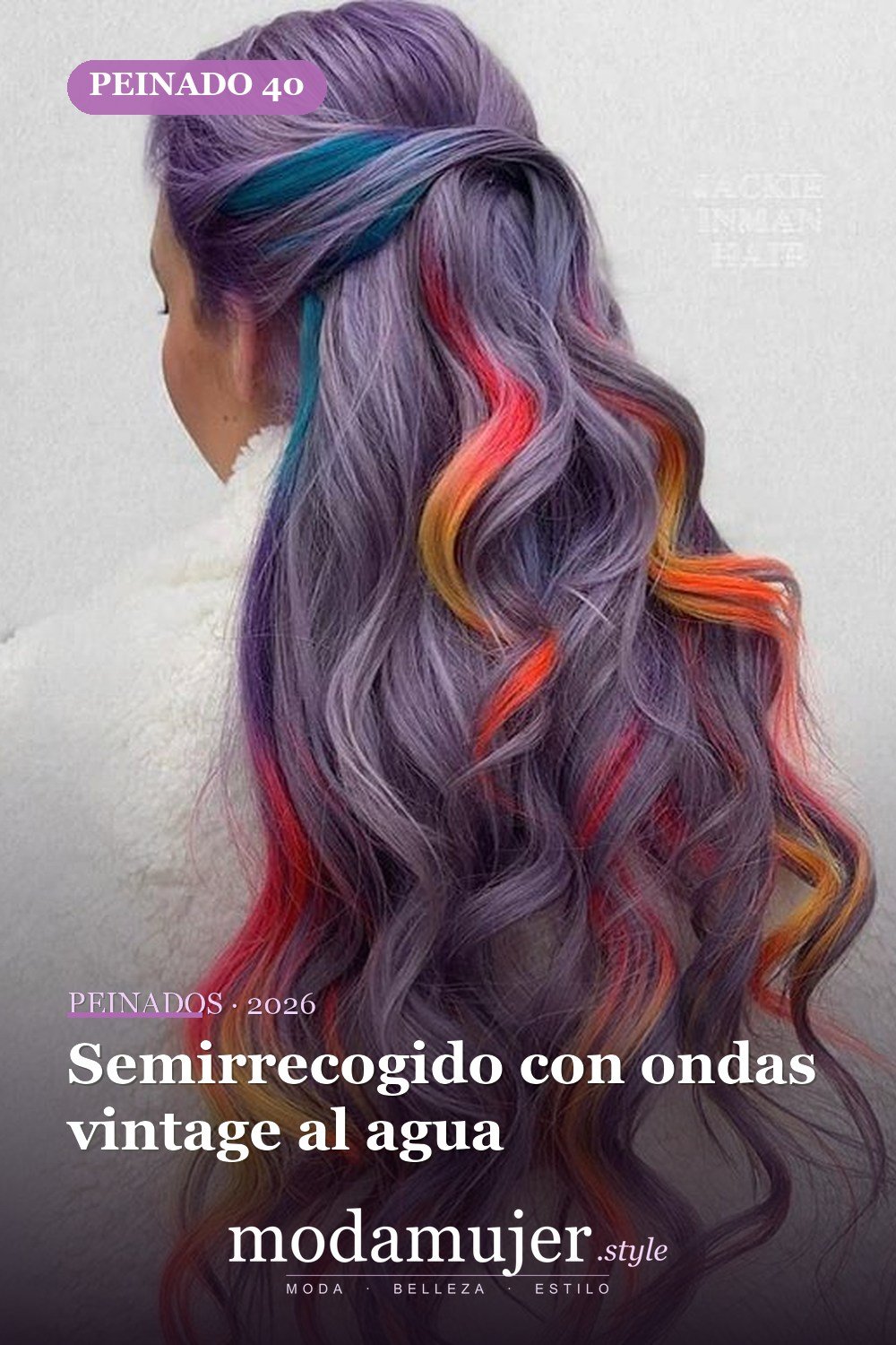 Semirrecogido con ondas vintage al agua — 46 peinados semirrecogidos sencillos para el día a día