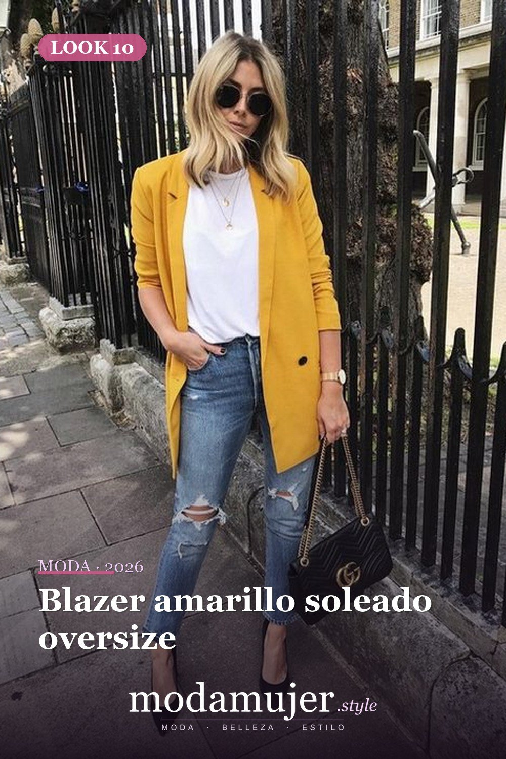 Blazer amarillo soleado oversize — 46 trajes casuales de primavera elegantes y bonitos para 2026