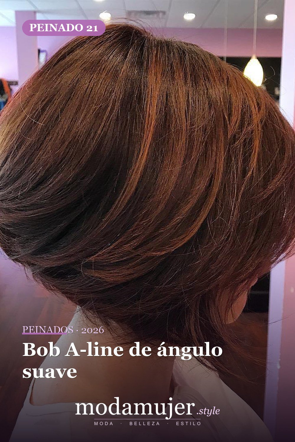Bob A-line de ángulo suave — 49 cortes de pelo bob A-line para inspirarte en 2026