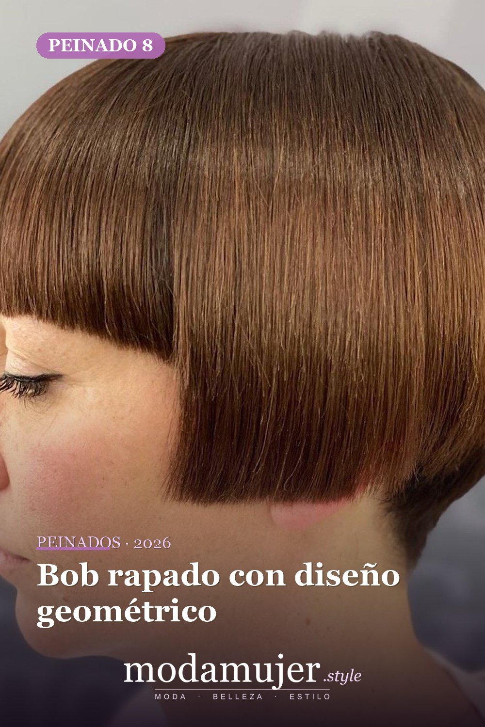 Bob rapado con diseño geométrico — 50 Badass Undercut Bob Ideas a las que NO PUEDE decir que no