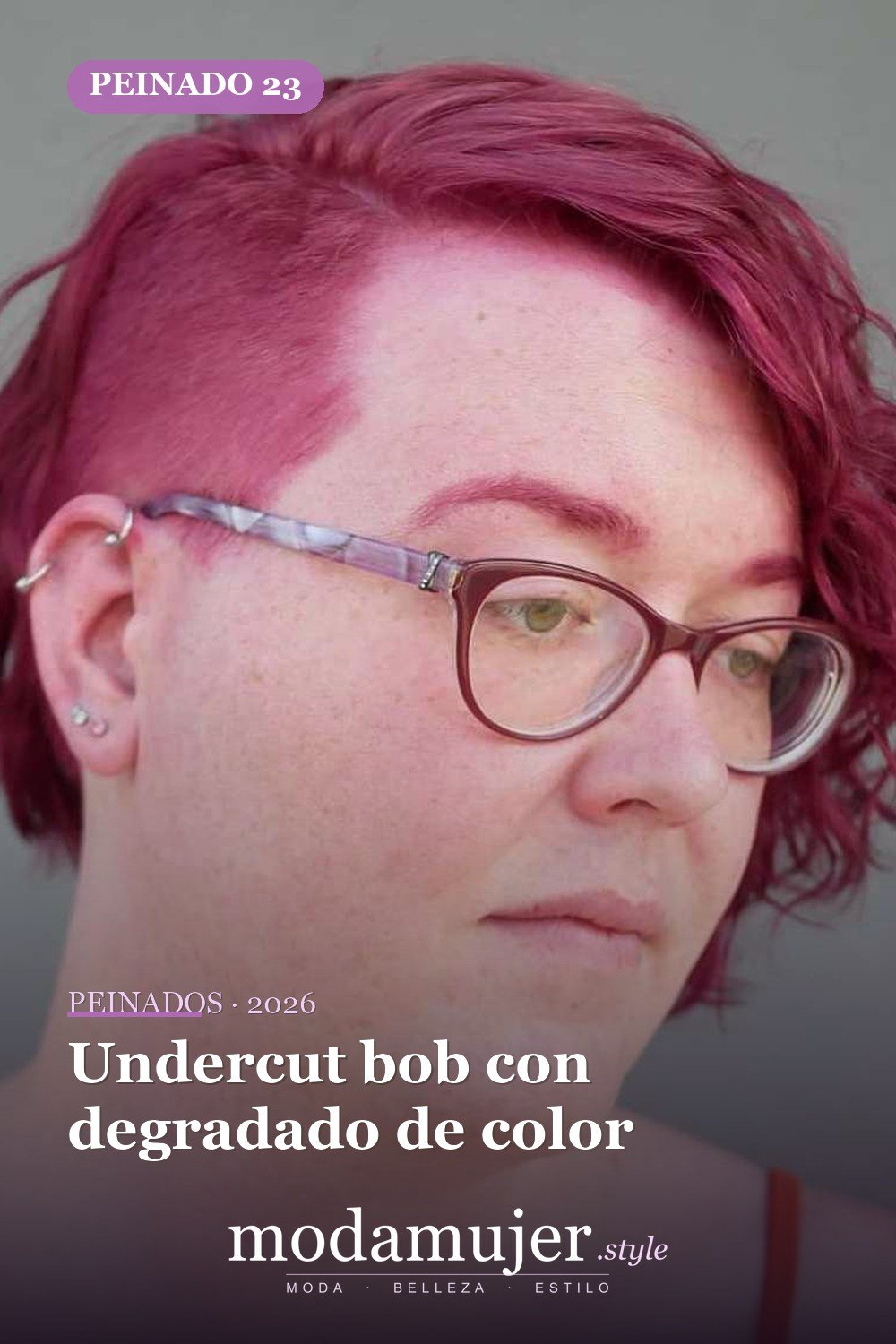 Undercut bob con degradado de color — 50 Badass Undercut Bob Ideas a las que NO PUEDE decir que no