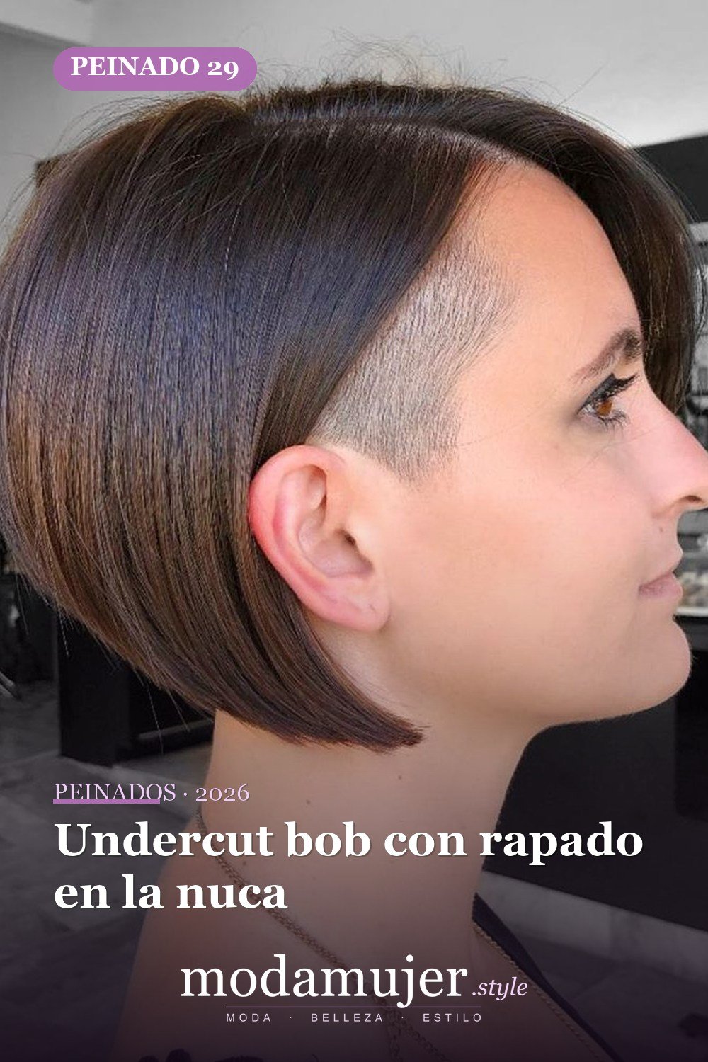Undercut bob con rapado en la nuca — 50 Badass Undercut Bob Ideas a las que NO PUEDE decir que no