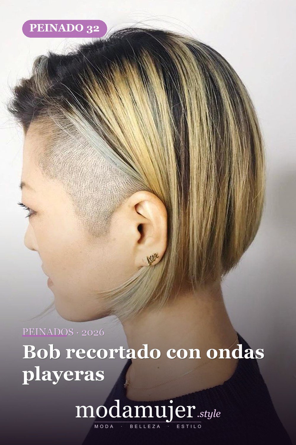 Bob recortado con ondas playeras — 50 Badass Undercut Bob Ideas a las que NO PUEDE decir que no