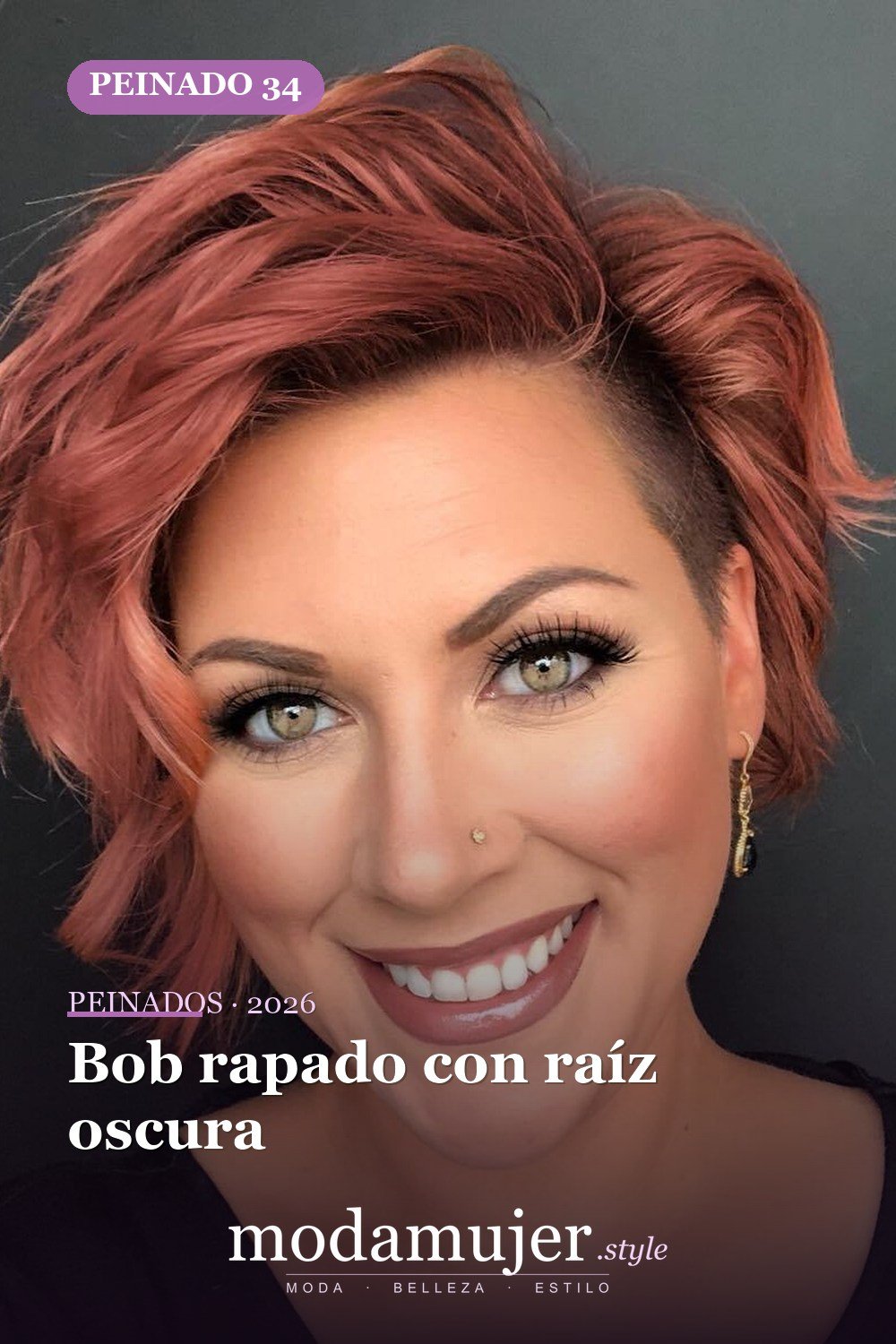 Bob rapado con raíz oscura — 50 Badass Undercut Bob Ideas a las que NO PUEDE decir que no