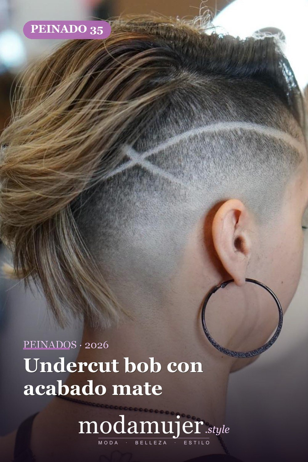 Undercut bob con acabado mate — 50 Badass Undercut Bob Ideas a las que NO PUEDE decir que no