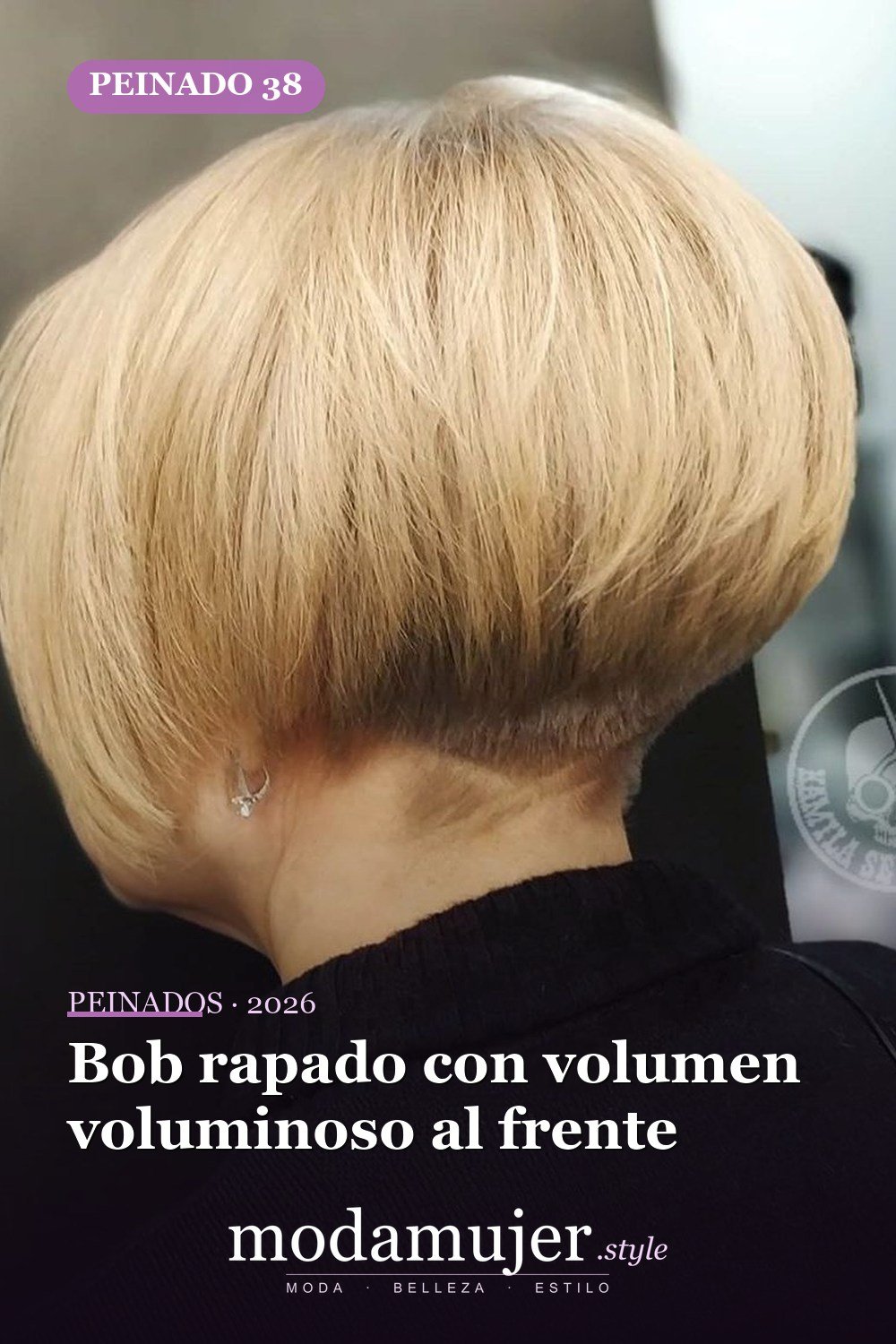 Bob rapado con volumen voluminoso al frente — 50 Badass Undercut Bob Ideas a las que NO PUEDE decir que no