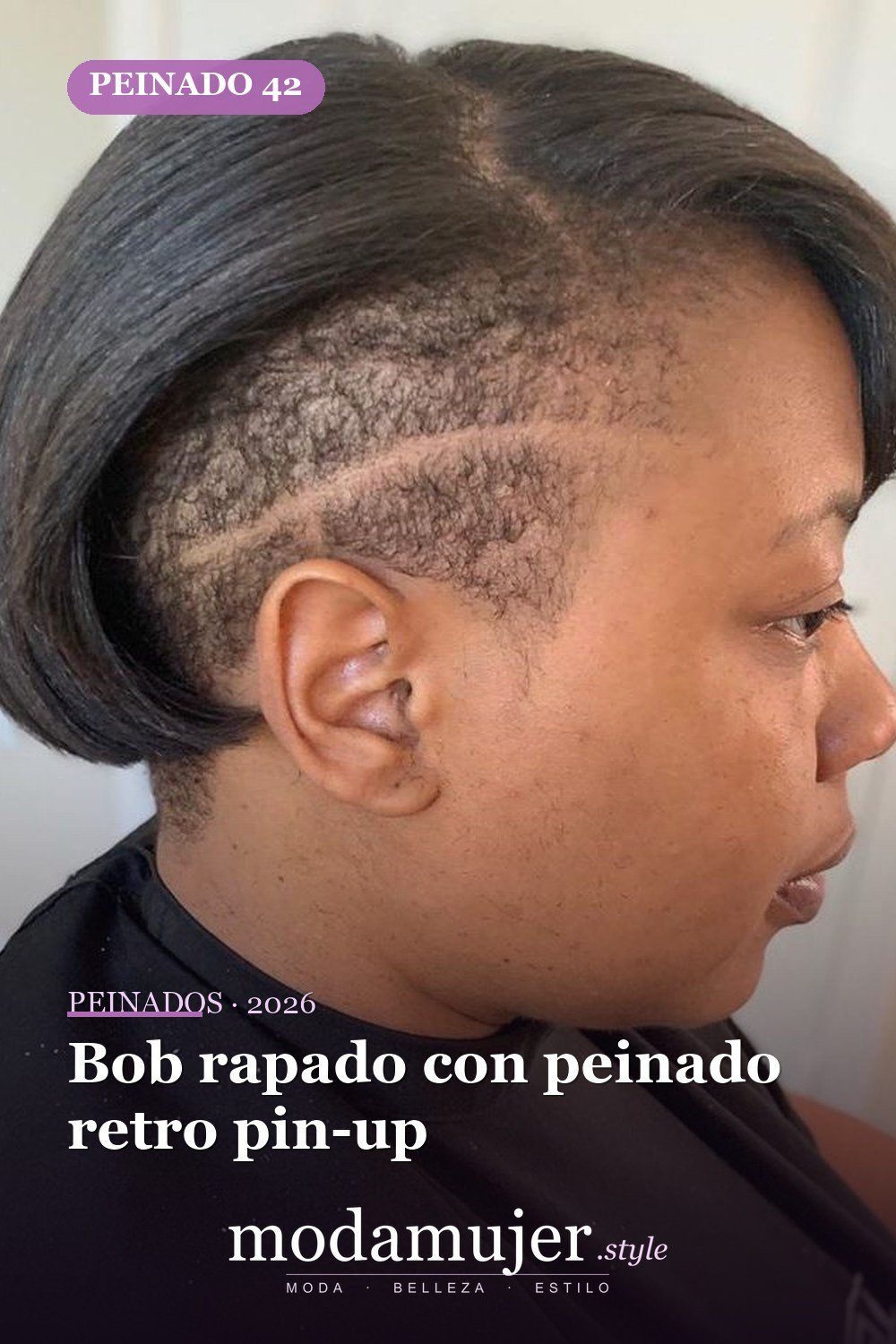 Bob rapado con peinado retro pin-up — 50 Badass Undercut Bob Ideas a las que NO PUEDE decir que no