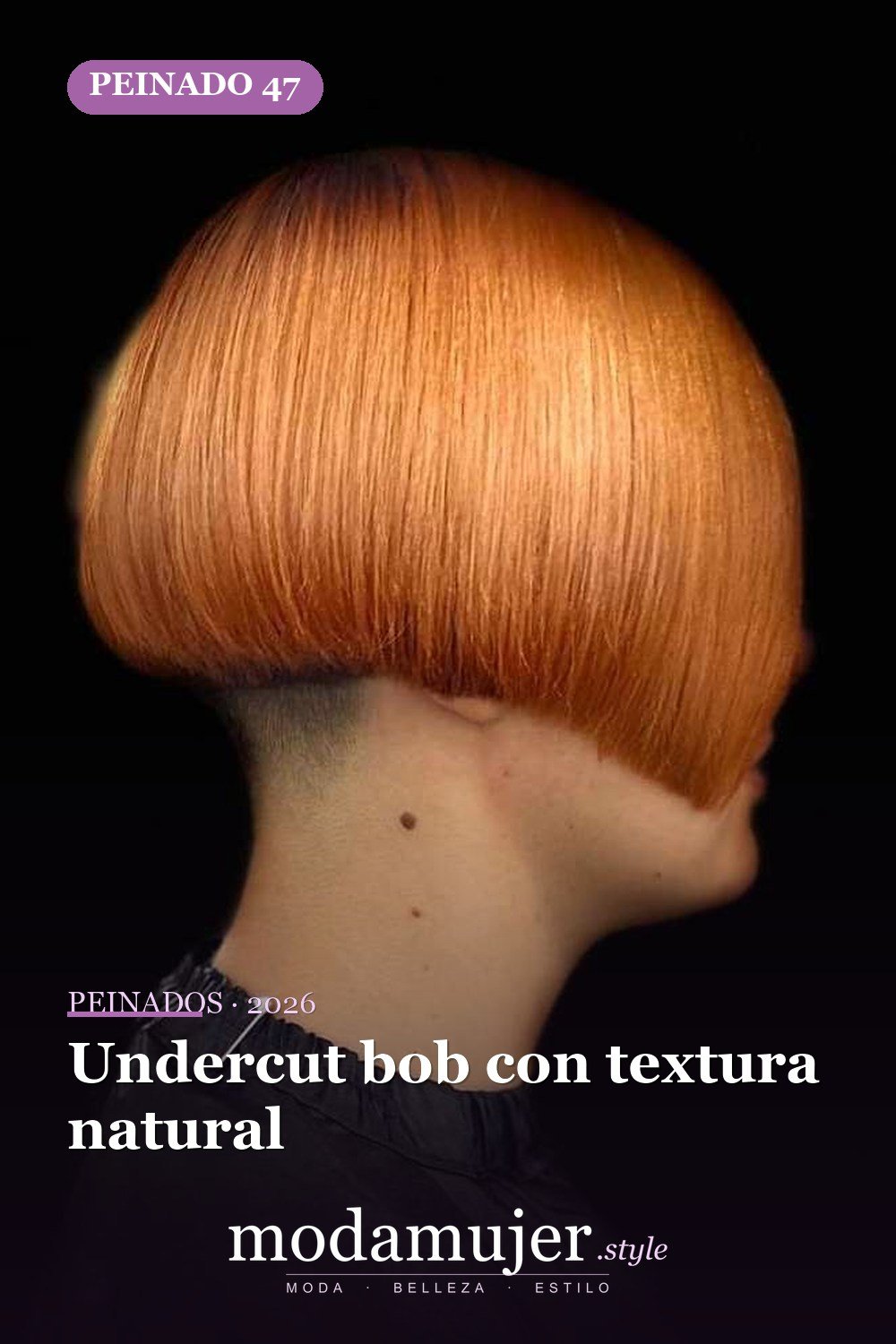 Undercut bob con textura natural — 50 Badass Undercut Bob Ideas a las que NO PUEDE decir que no