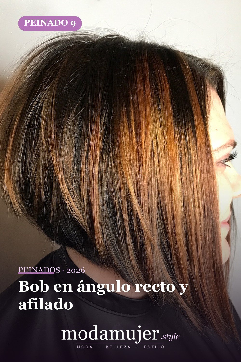 Bob en ángulo recto y afilado — 50 bobs apilados y cortes de pelo escalonados que querrás probar