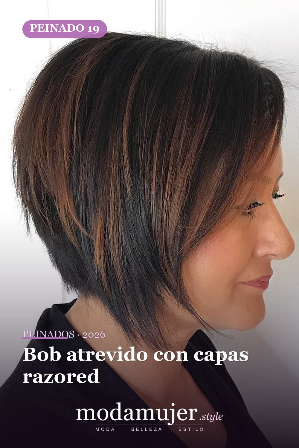Bob atrevido con capas razored — 50 bobs apilados y cortes de pelo escalonados que querrás probar
