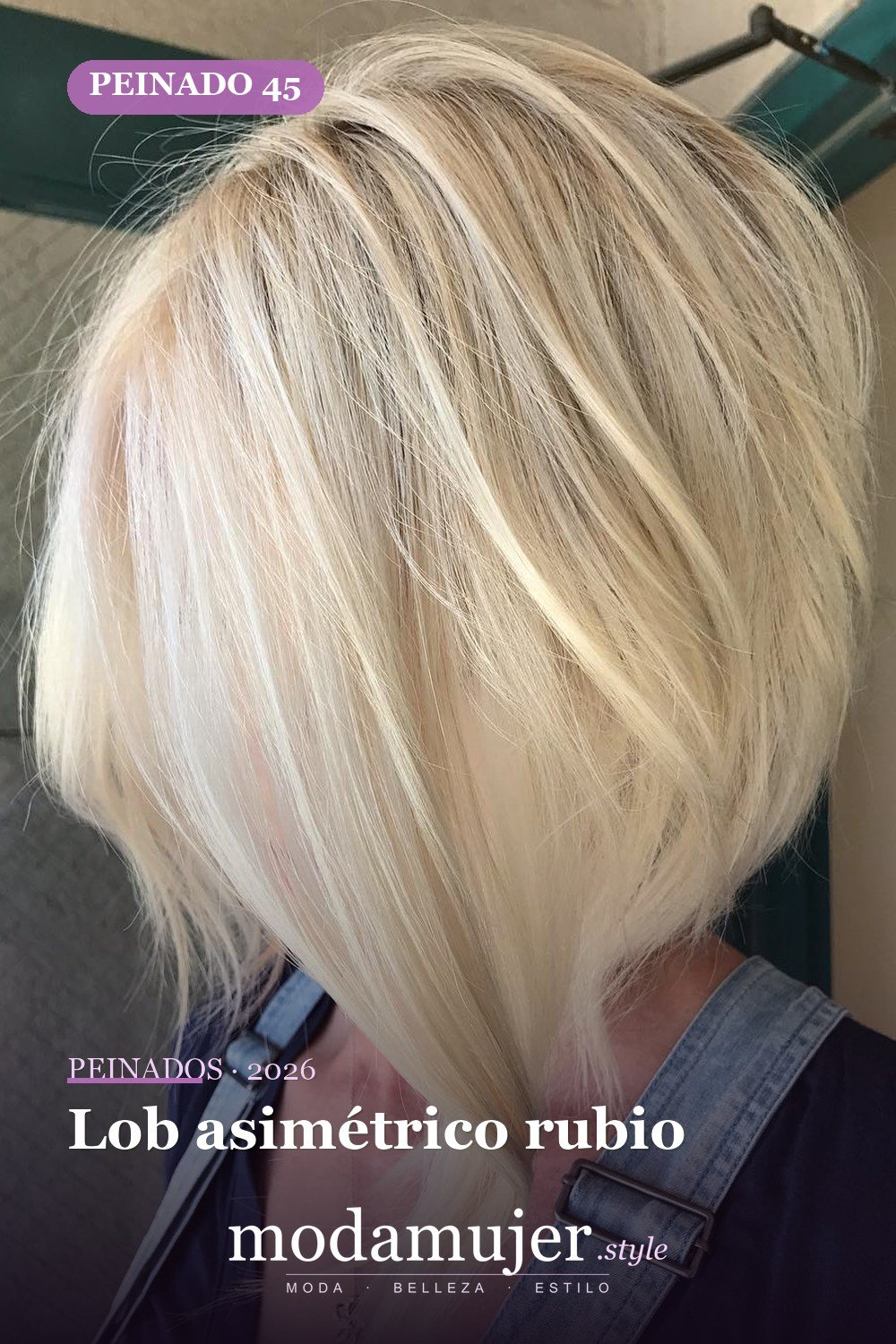 Lob asimétrico rubio — 50 bobs apilados y cortes de pelo escalonados que querrás probar