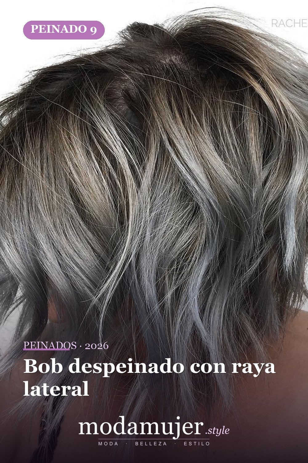 Bob despeinado con raya lateral — 50 bobs desordenados más bonitos y modernos que vale la pena probar en 2026