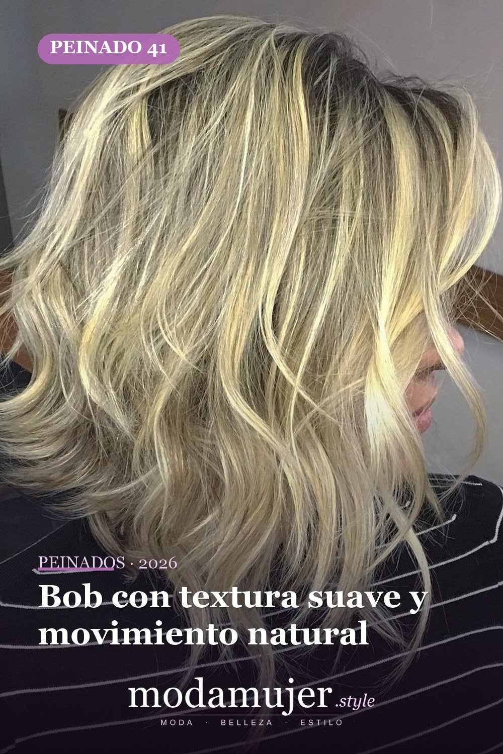 Bob con textura suave y movimiento natural — 50 bobs desordenados más bonitos y modernos que vale la pena probar en 2026