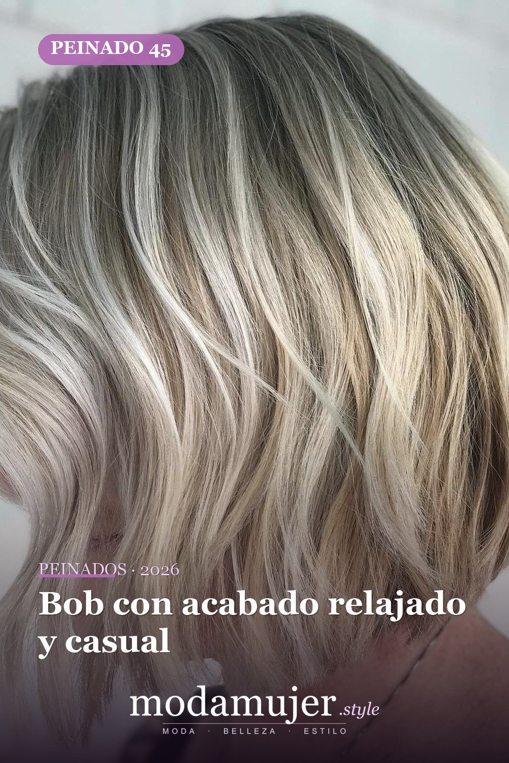 Bob con acabado relajado y casual — 50 bobs desordenados más bonitos y modernos que vale la pena probar en 2026