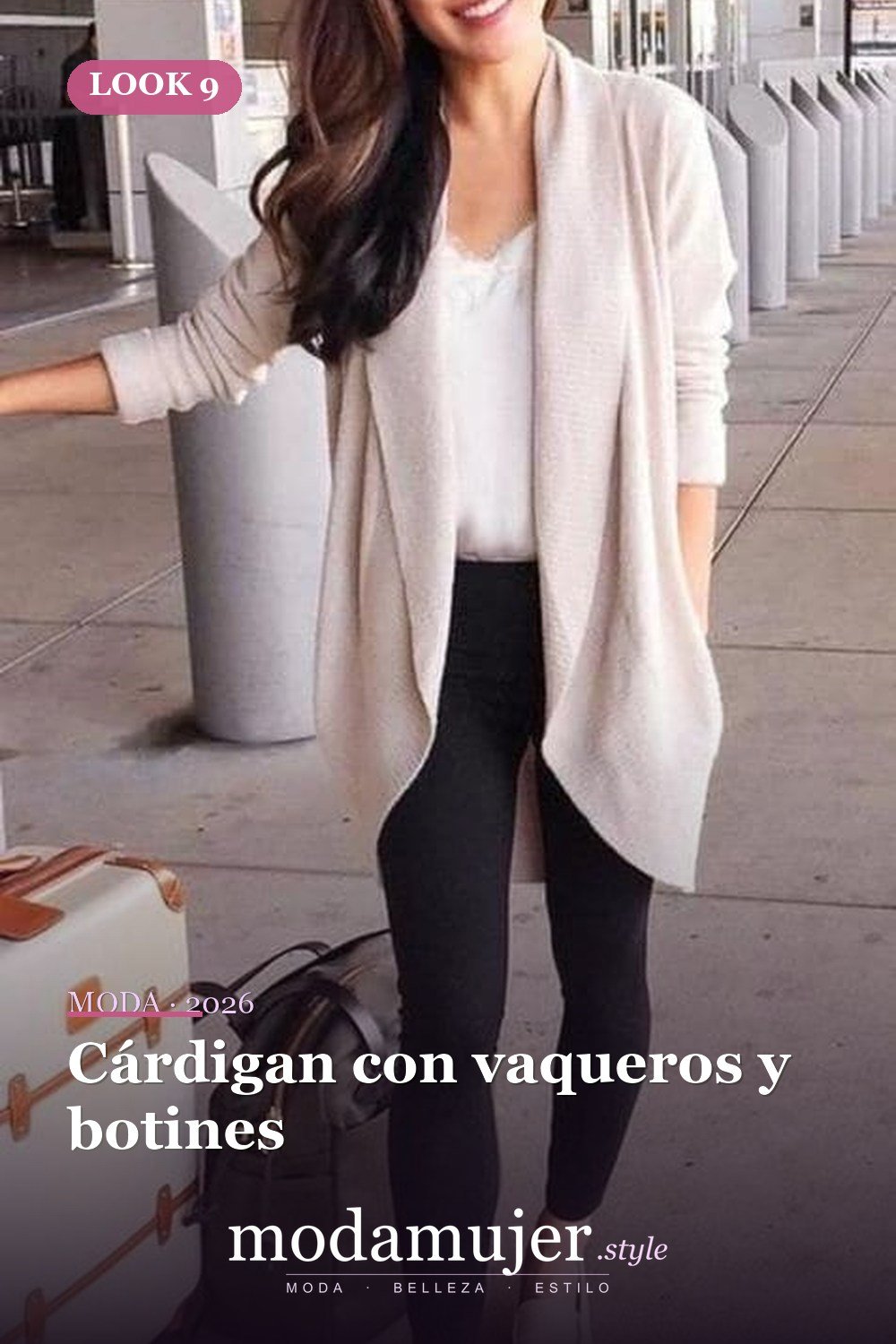 Cárdigan con vaqueros y botines — 50 conjuntos de cárdigan con clase para la primavera