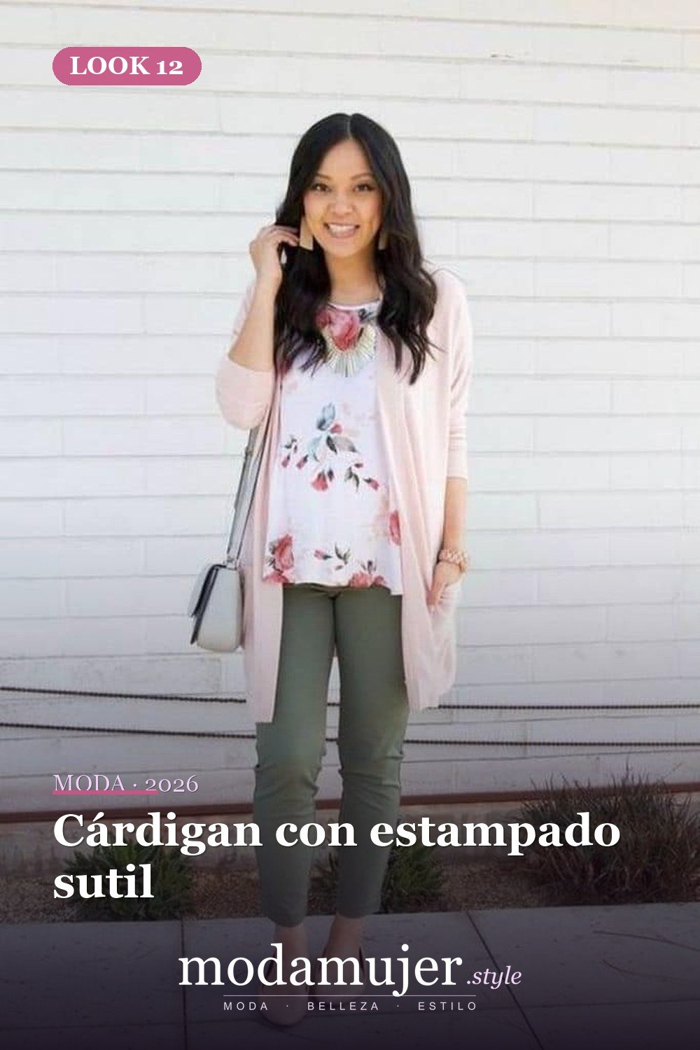 Cárdigan con estampado sutil — 50 conjuntos de cárdigan con clase para la primavera