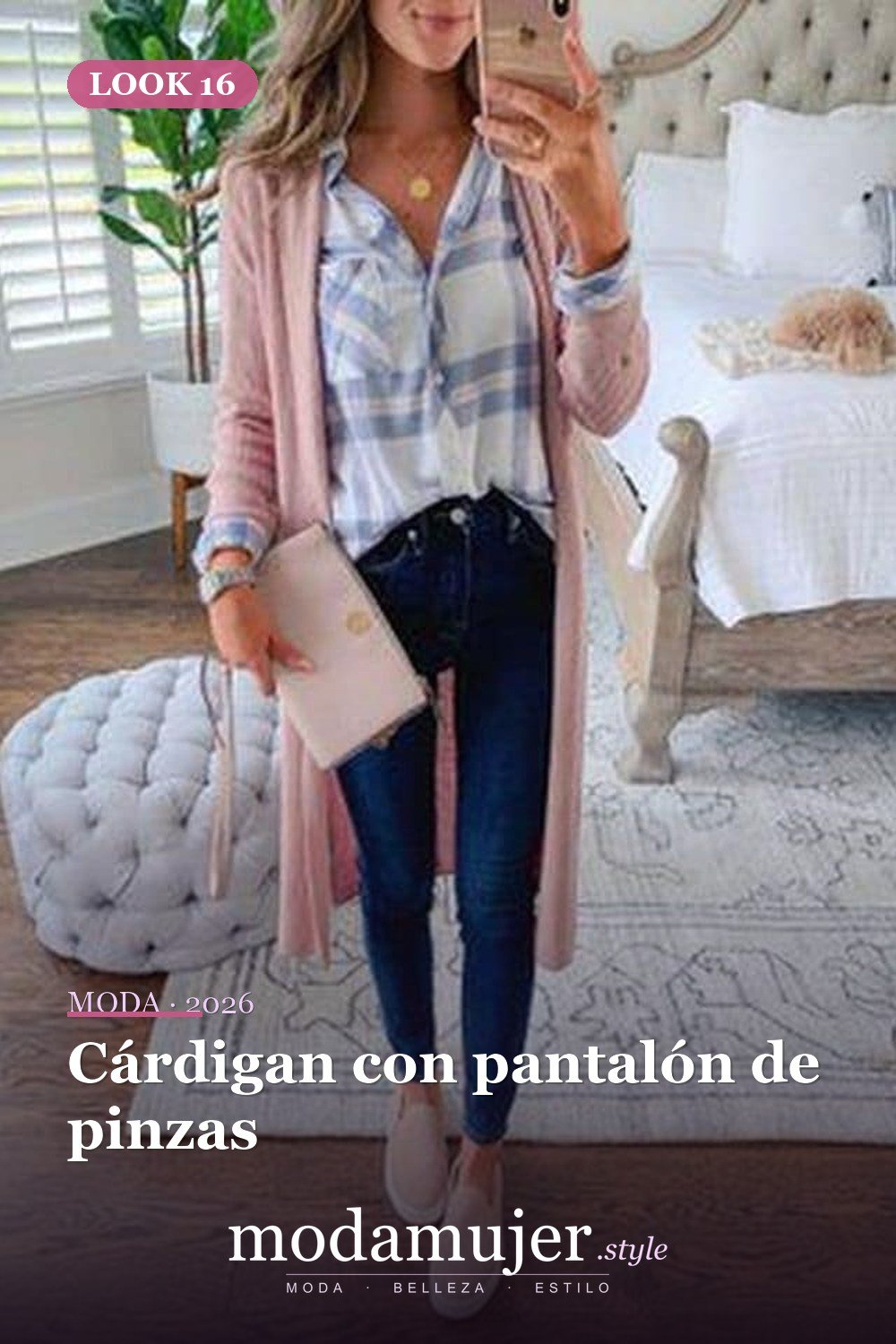 Cárdigan con pantalón de pinzas — 50 conjuntos de cárdigan con clase para la primavera