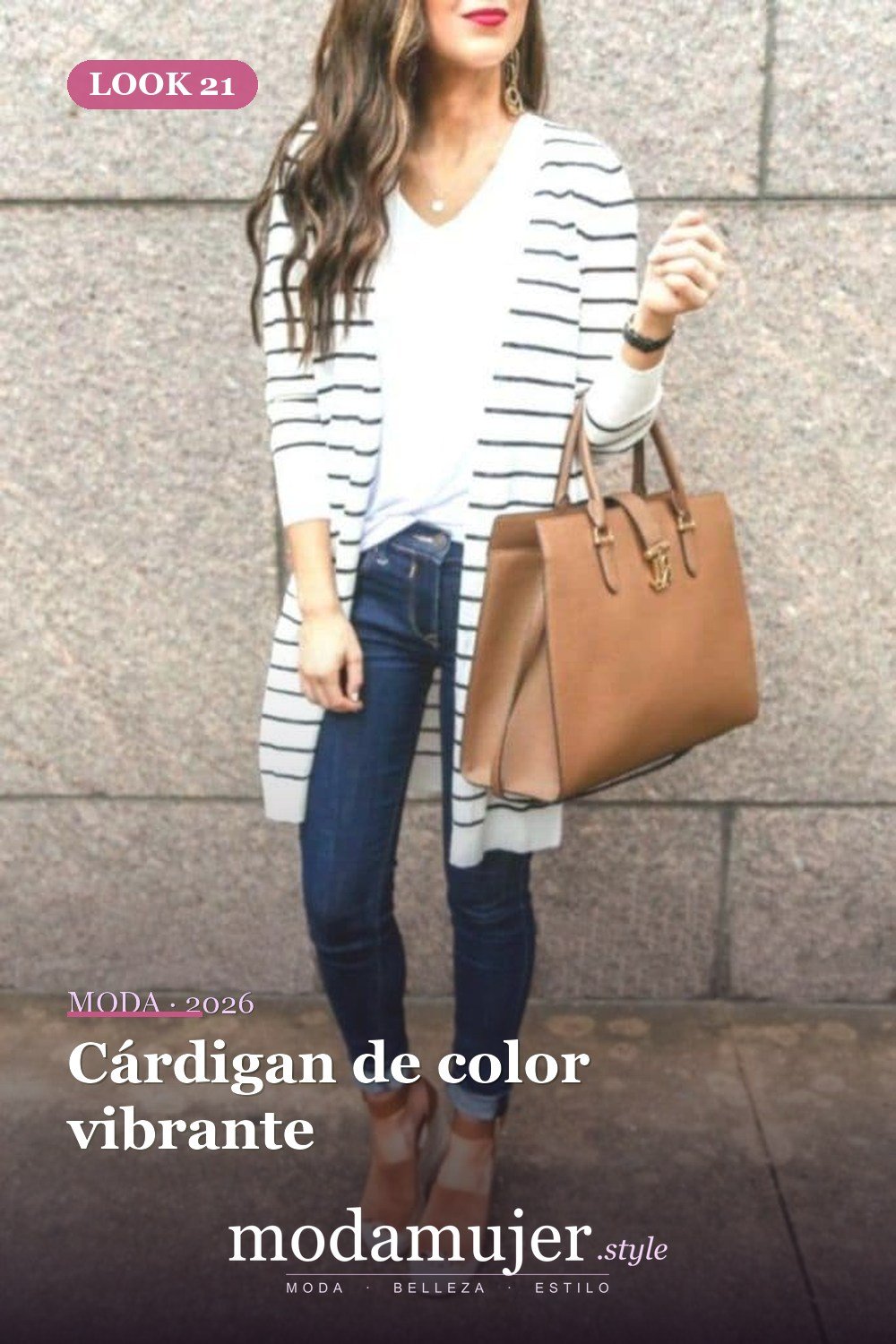 Cárdigan de color vibrante — 50 conjuntos de cárdigan con clase para la primavera