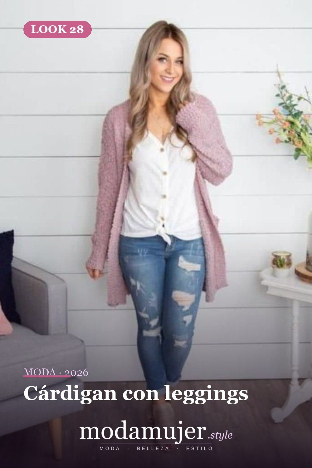 Cárdigan con leggings — 50 conjuntos de cárdigan con clase para la primavera