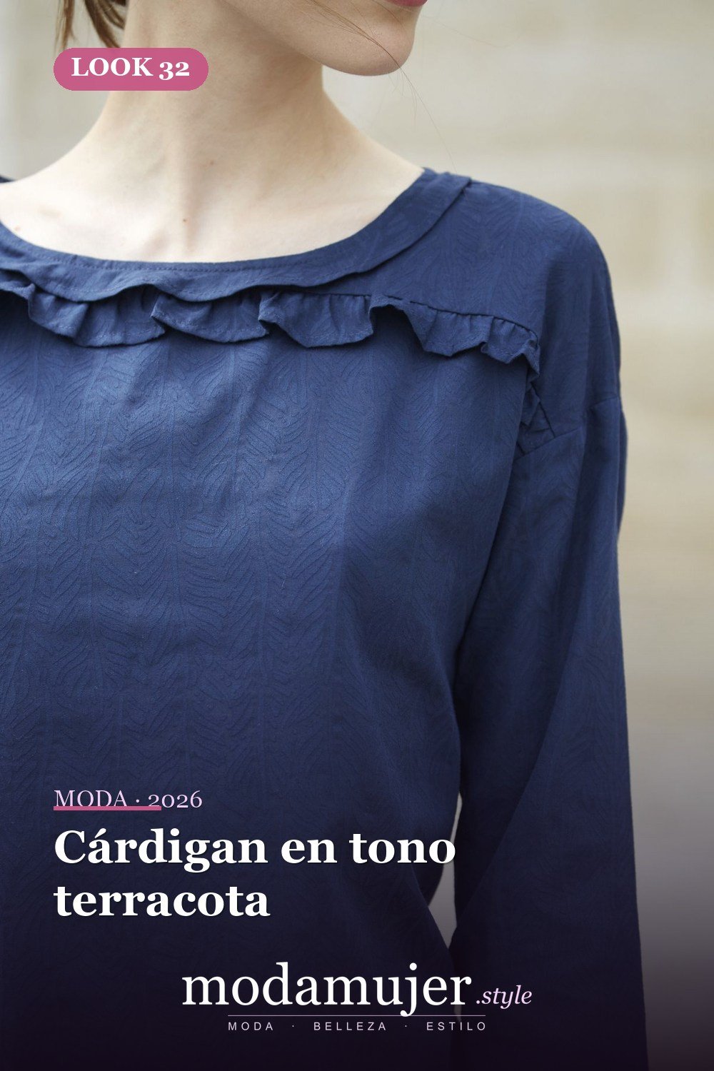 Cárdigan en tono terracota — 50 conjuntos de cárdigan con clase para la primavera