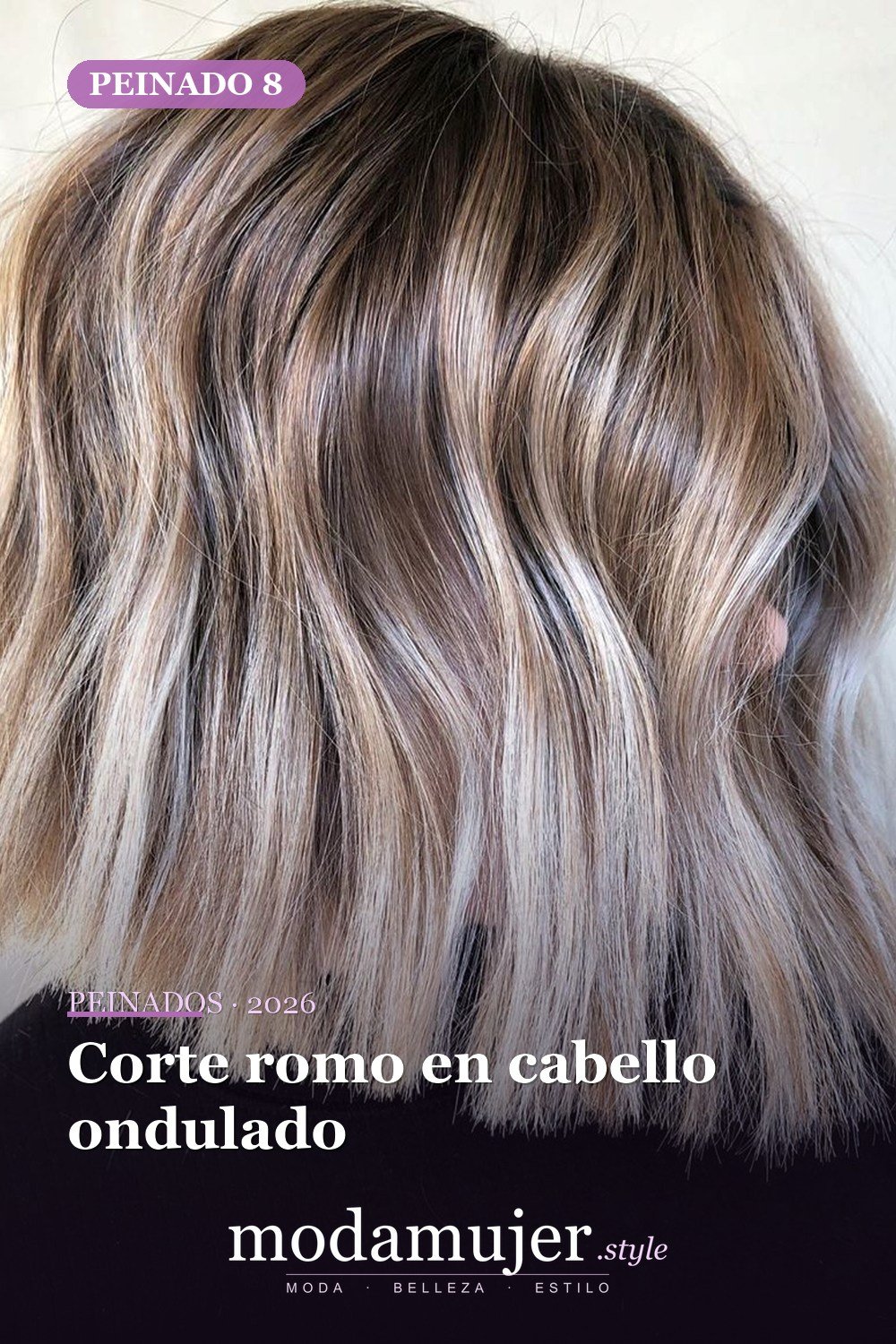 Corte romo en cabello ondulado — 50 cortes contundentes y bobs que están dominando en 2026