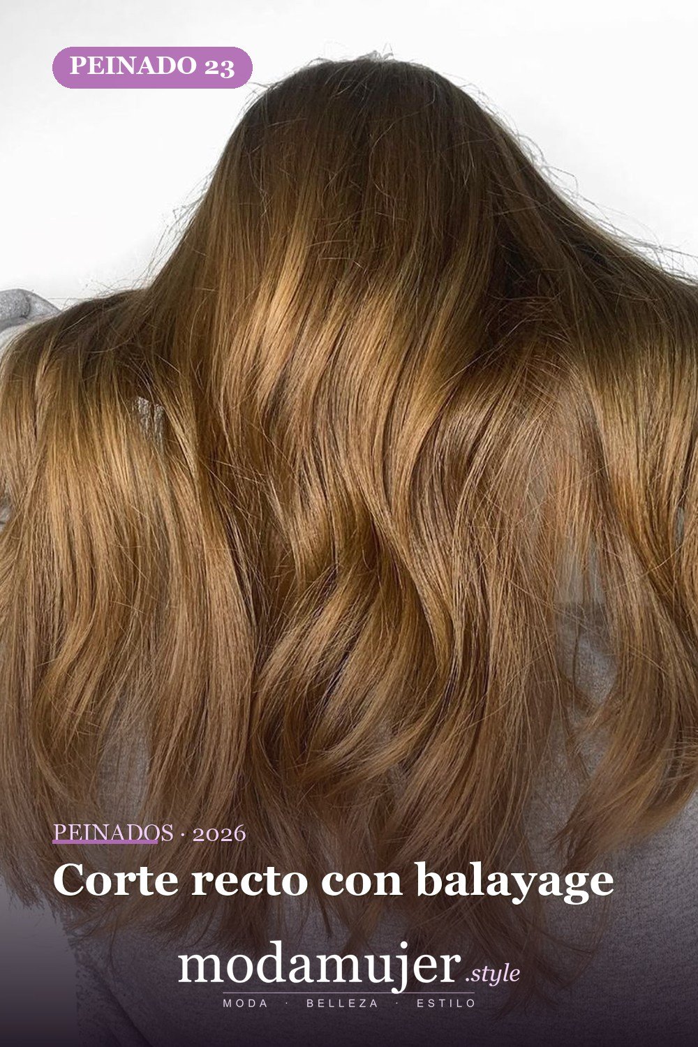 Corte recto con balayage — 50 cortes contundentes y bobs que están dominando en 2026