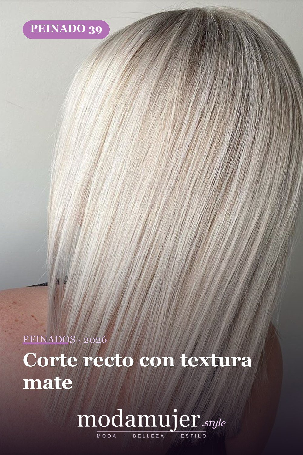 Corte recto con textura mate — 50 cortes contundentes y bobs que están dominando en 2026