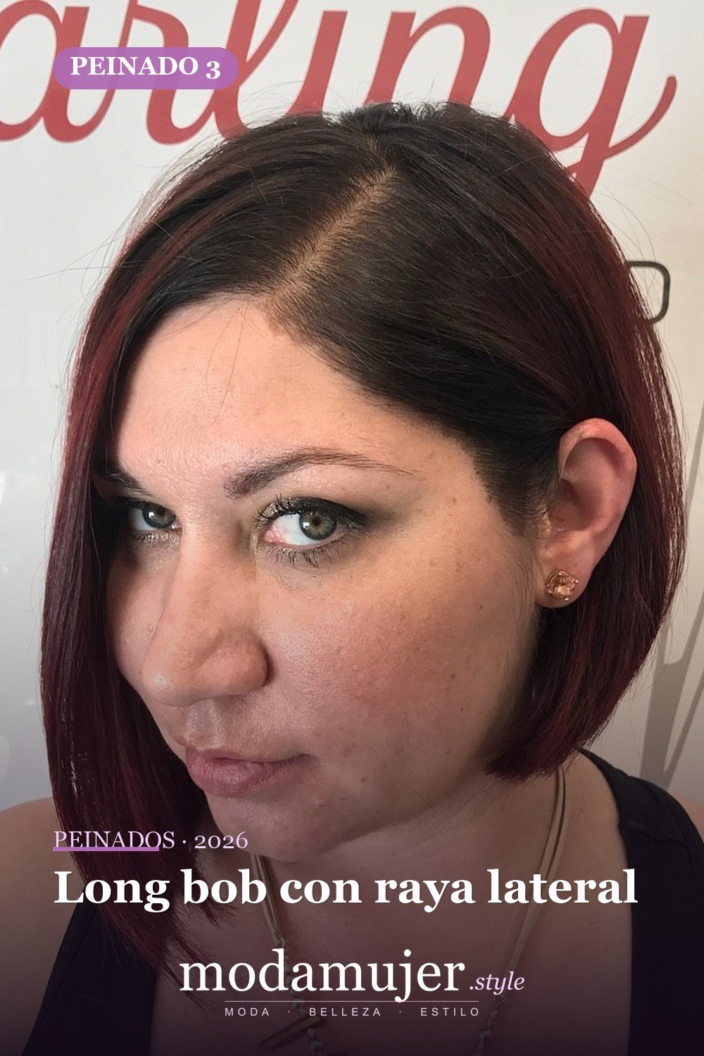 Long bob con raya lateral — 50 cortes de pelo Bob versátiles para caras redondas para 2026