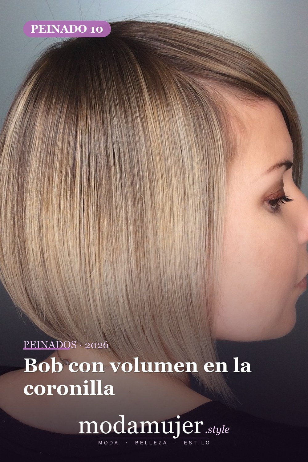 Bob con volumen en la coronilla — 50 cortes de pelo Bob versátiles para caras redondas para 2026