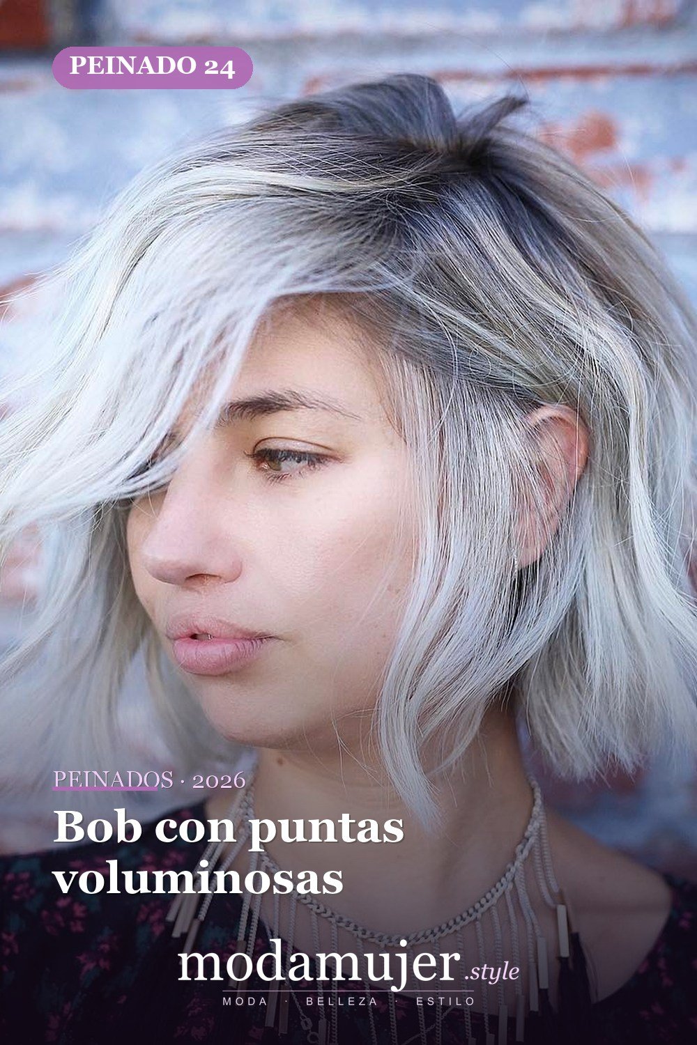 Bob con puntas voluminosas — 50 cortes de pelo Bob versátiles para caras redondas para 2026