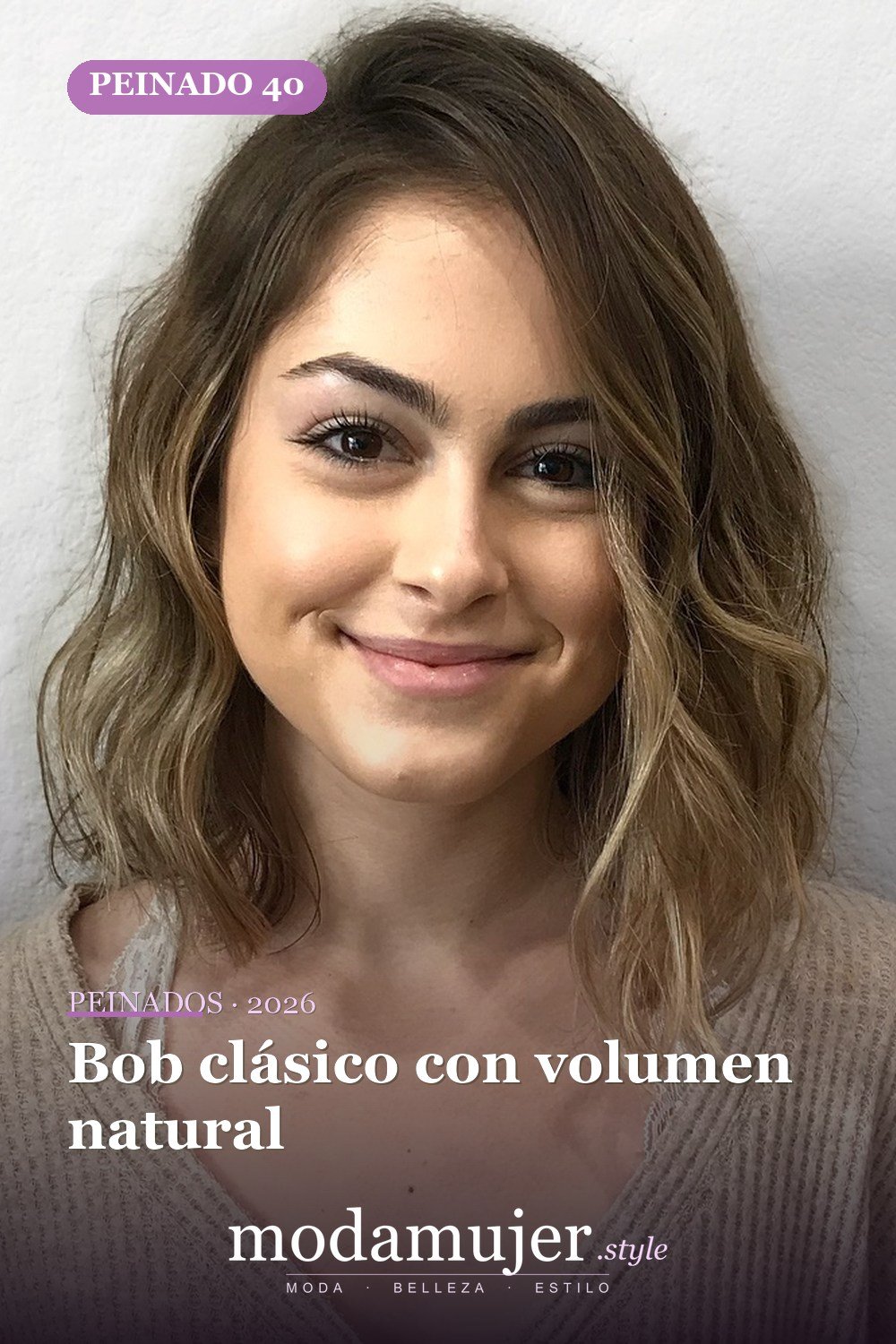 Bob clásico con volumen natural — 50 cortes de pelo Bob versátiles para caras redondas para 2026