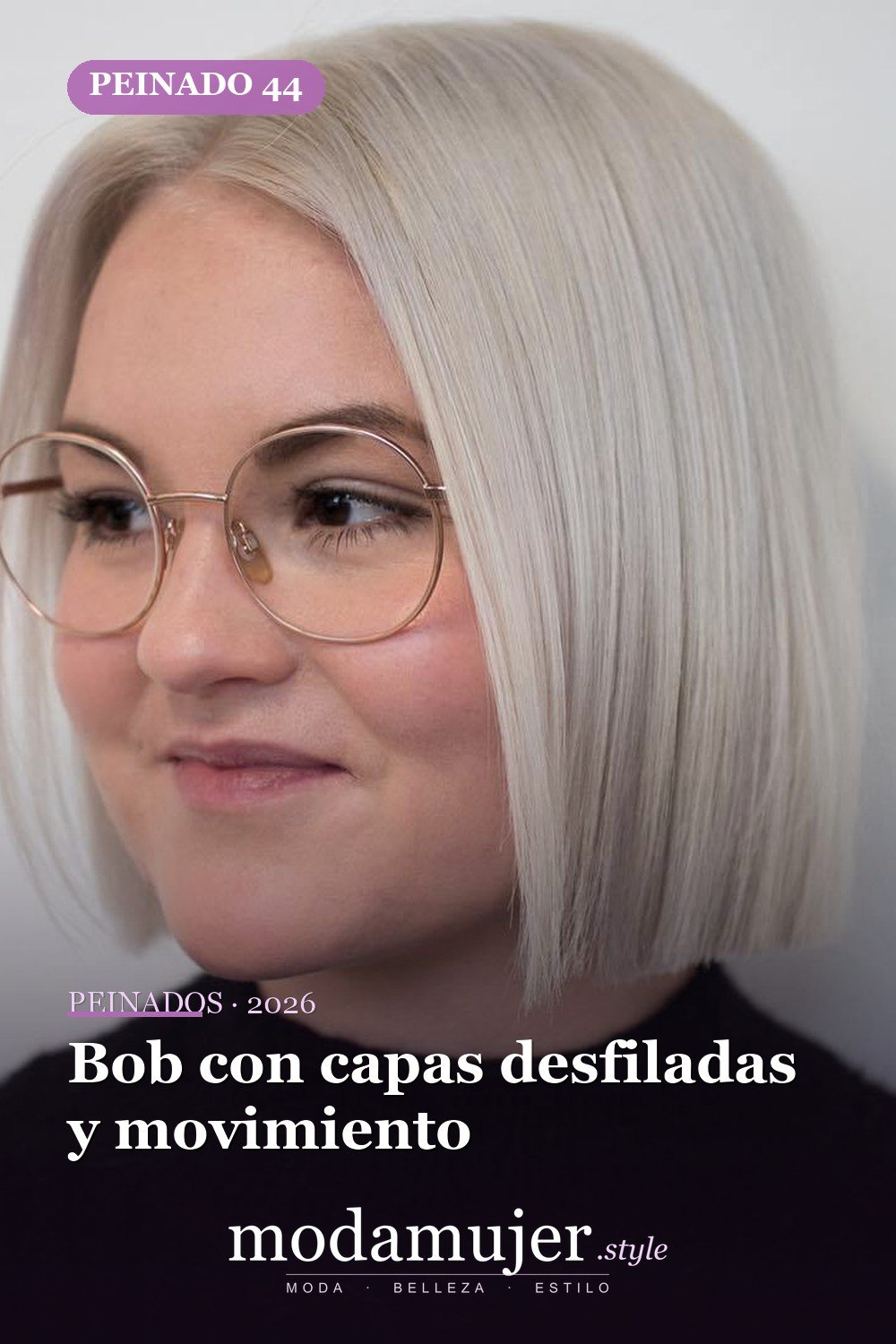 Bob con capas desfiladas y movimiento — 50 cortes de pelo Bob versátiles para caras redondas para 2026
