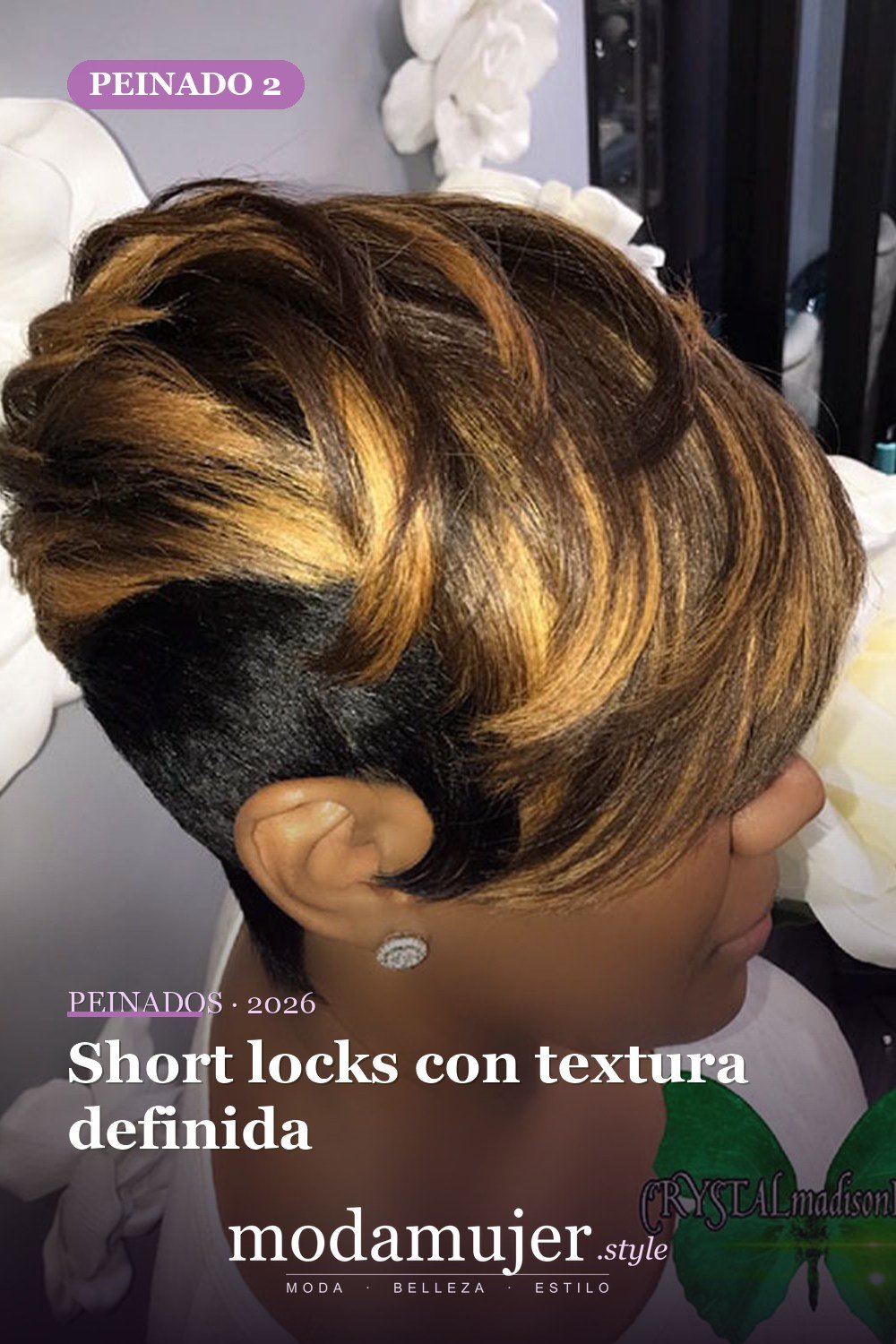Short locks con textura definida — 50 cortes de pelo cortos para mujeres negras