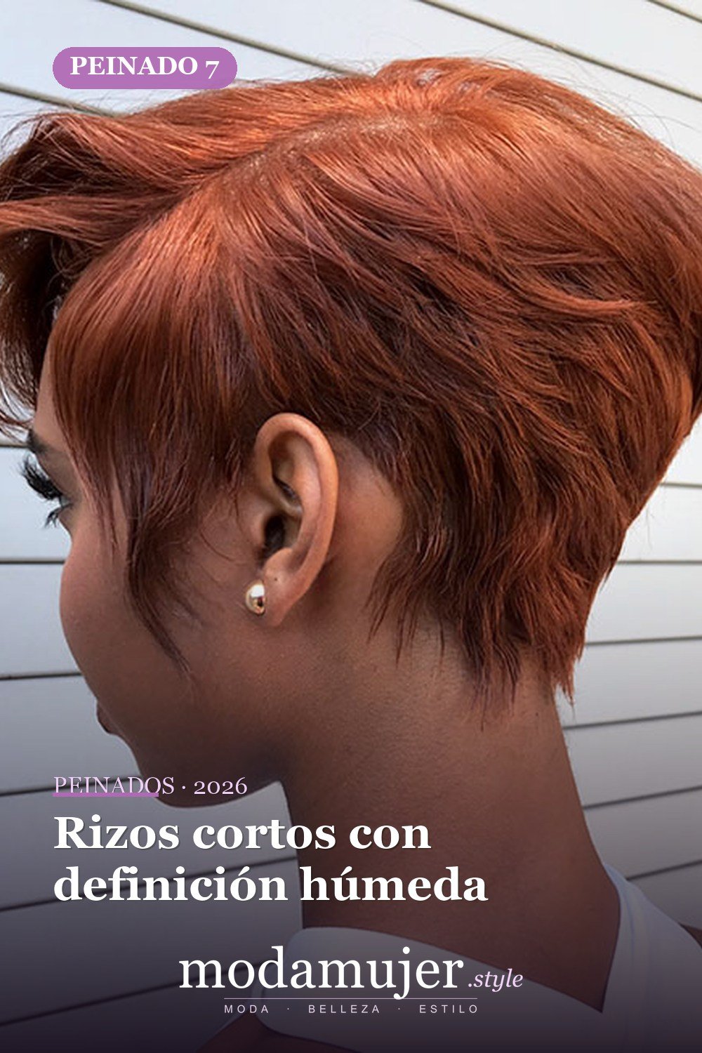 Rizos cortos con definición húmeda — 50 cortes de pelo cortos para mujeres negras