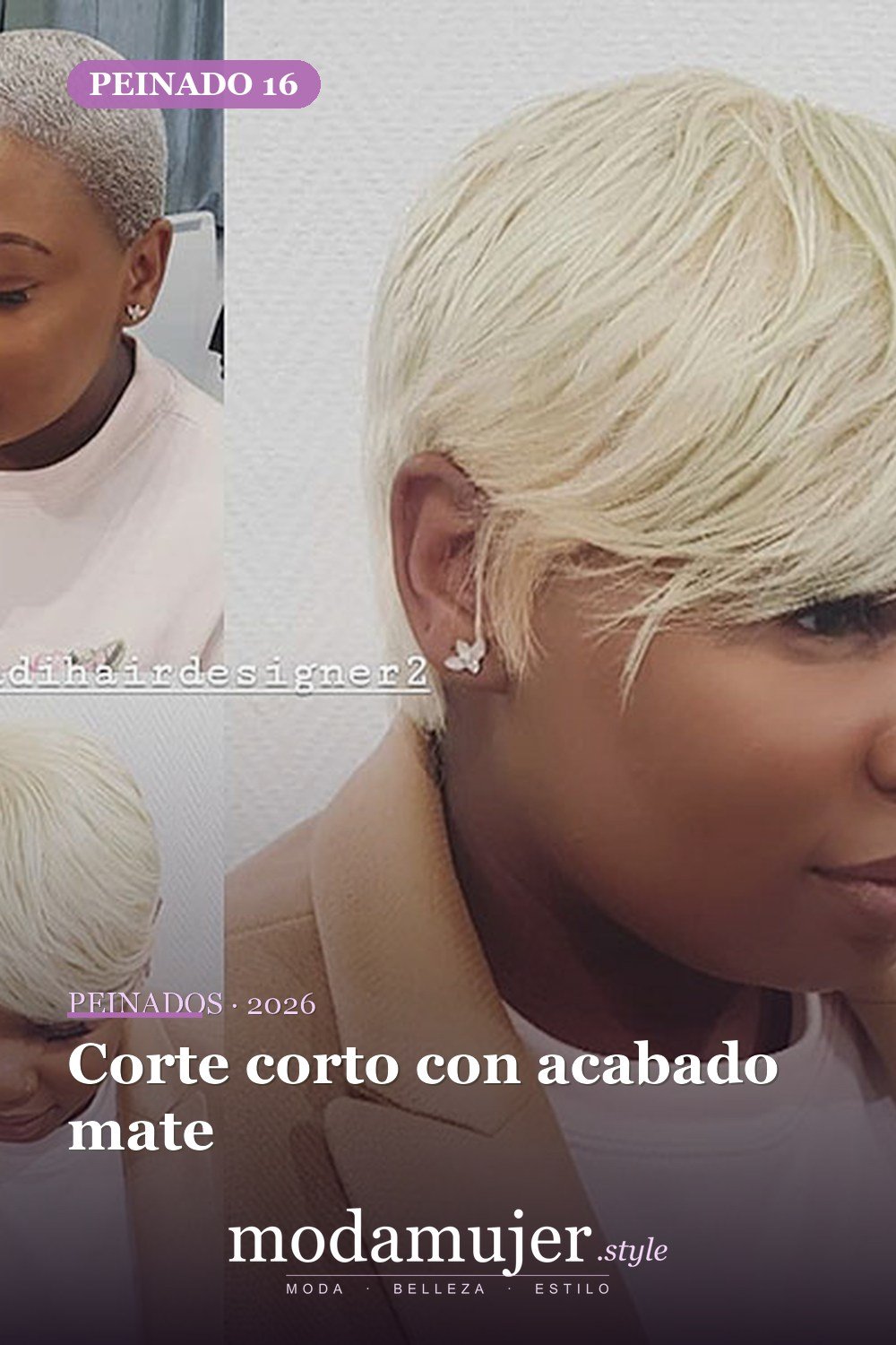 Corte corto con acabado mate — 50 cortes de pelo cortos para mujeres negras