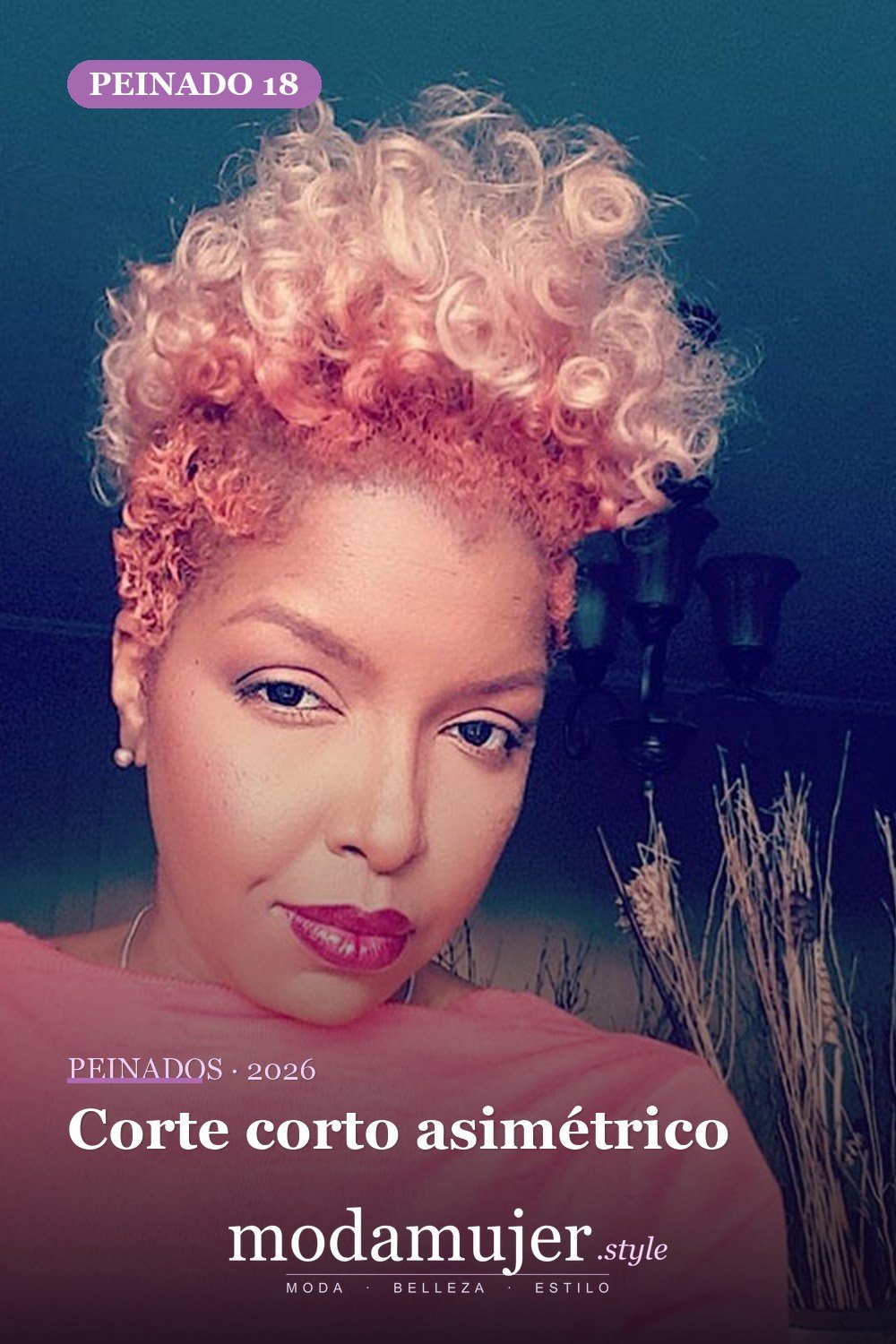 Corte corto asimétrico — 50 cortes de pelo cortos para mujeres negras