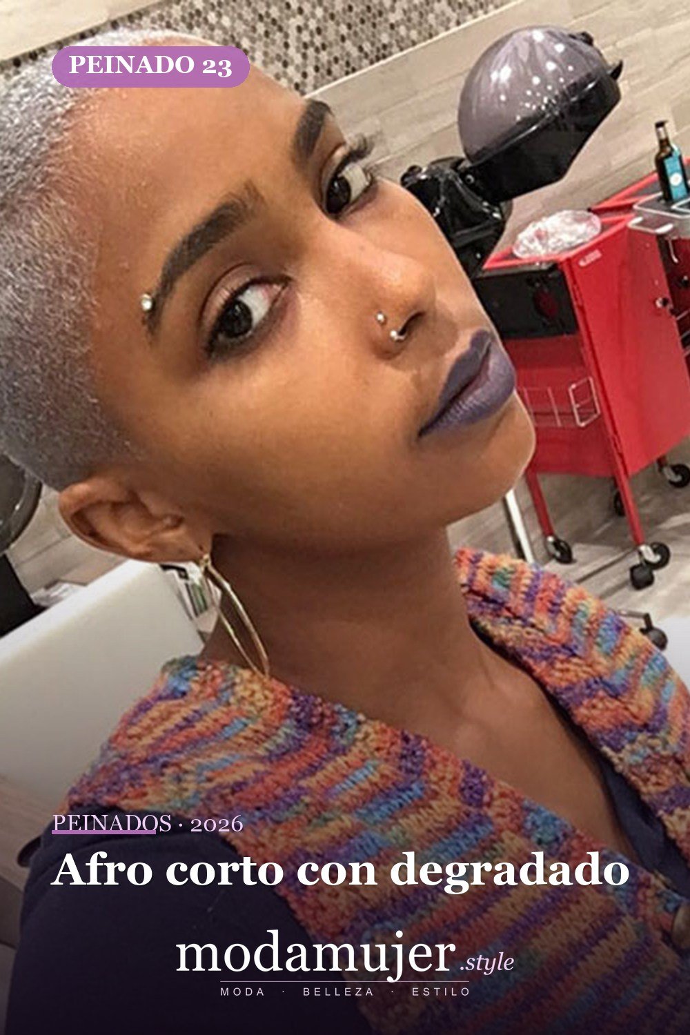 Afro corto con degradado — 50 cortes de pelo cortos para mujeres negras