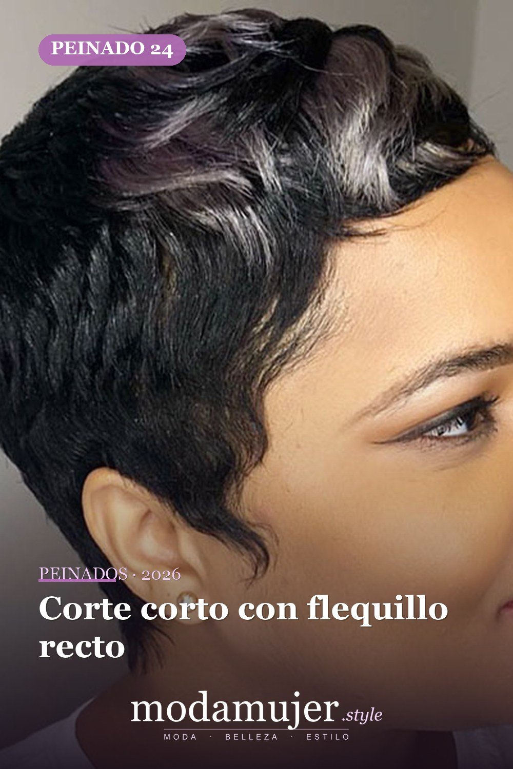Corte corto con flequillo recto — 50 cortes de pelo cortos para mujeres negras