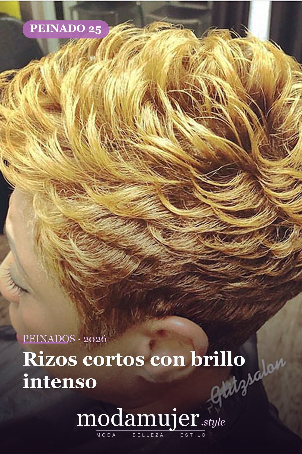 Rizos cortos con brillo intenso — 50 cortes de pelo cortos para mujeres negras