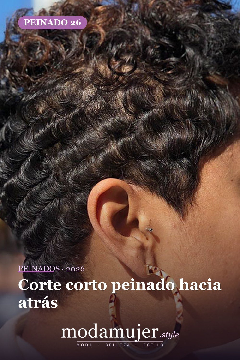 Corte corto peinado hacia atrás — 50 cortes de pelo cortos para mujeres negras
