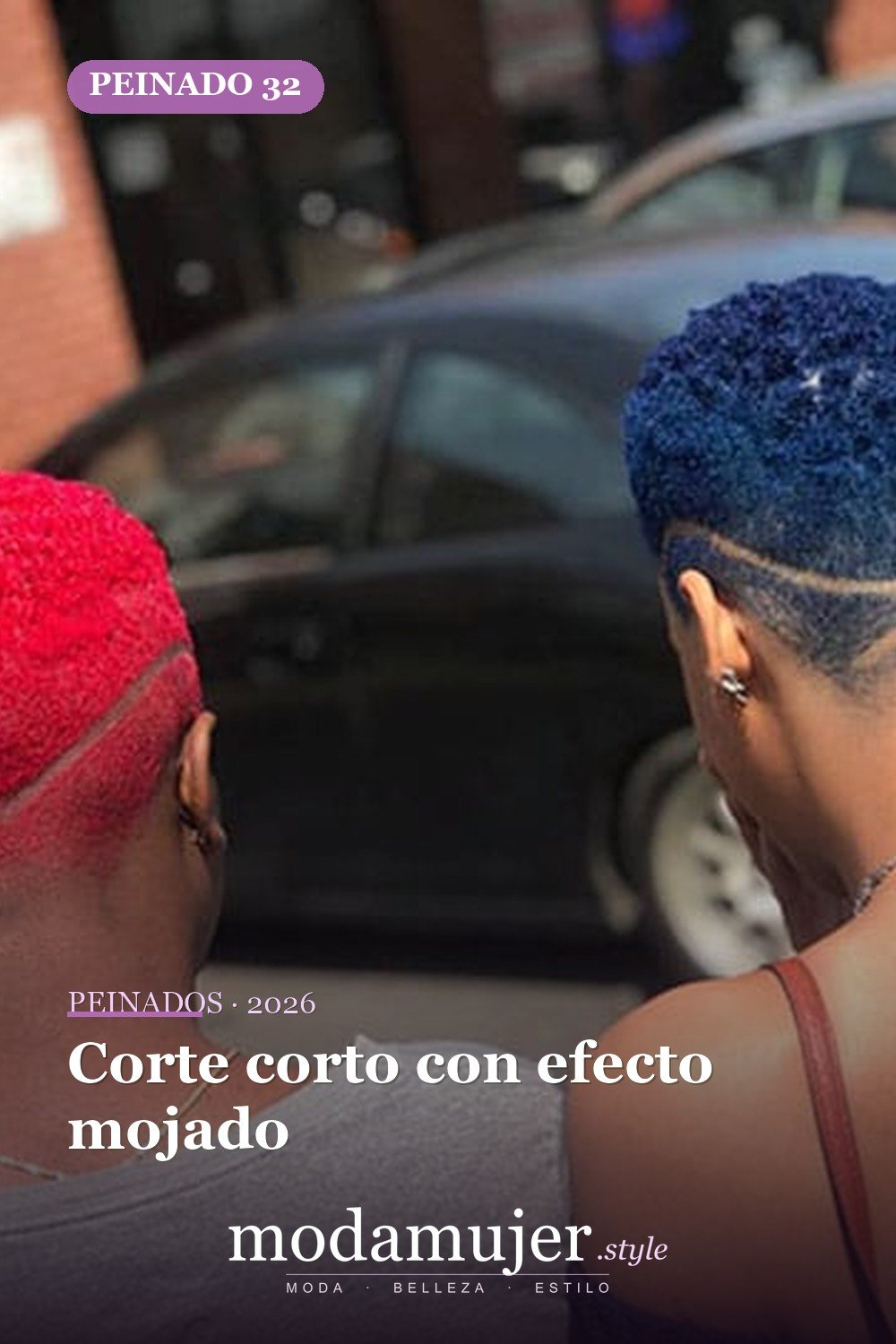 Corte corto con efecto mojado — 50 cortes de pelo cortos para mujeres negras