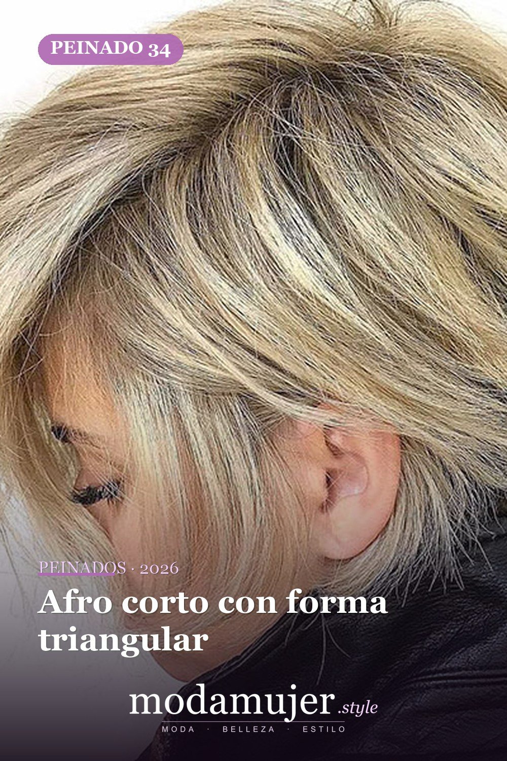 Afro corto con forma triangular — 50 cortes de pelo cortos para mujeres negras