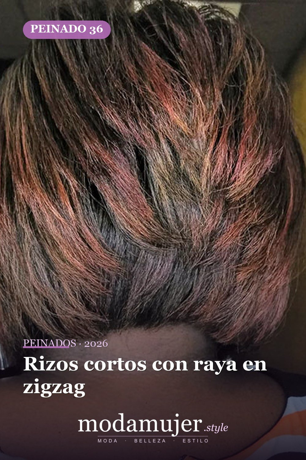 Rizos cortos con raya en zigzag — 50 cortes de pelo cortos para mujeres negras