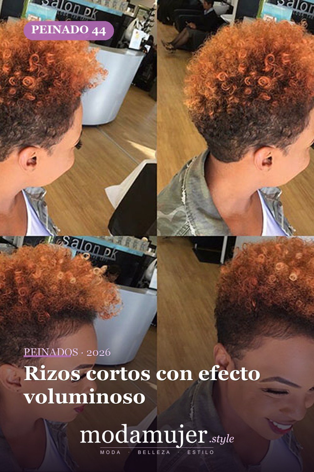 Rizos cortos con efecto voluminoso — 50 cortes de pelo cortos para mujeres negras