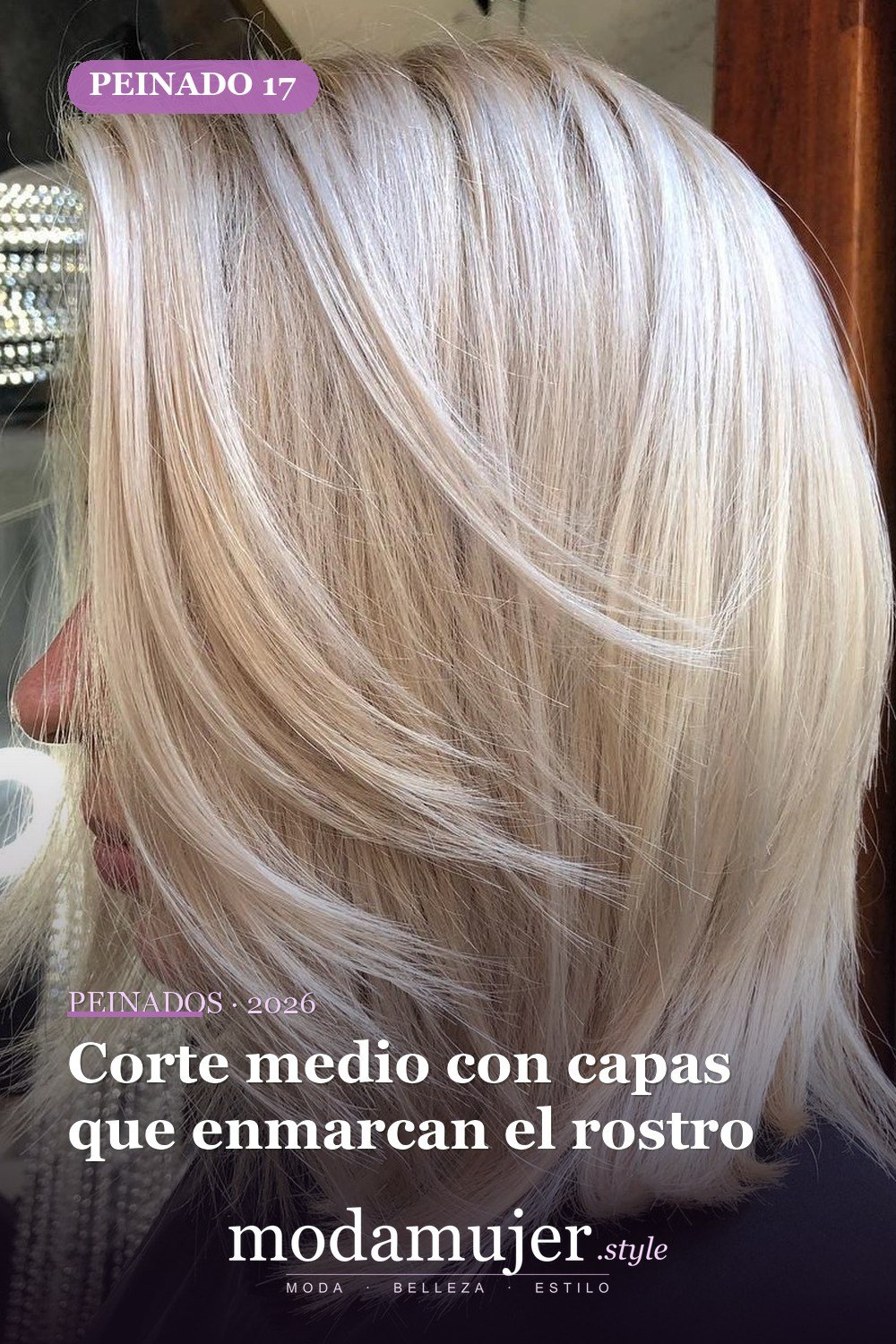 Corte con capas que enmarcan la cara — 50 cortes de pelo medianos para mujeres que serán enormes en 2026