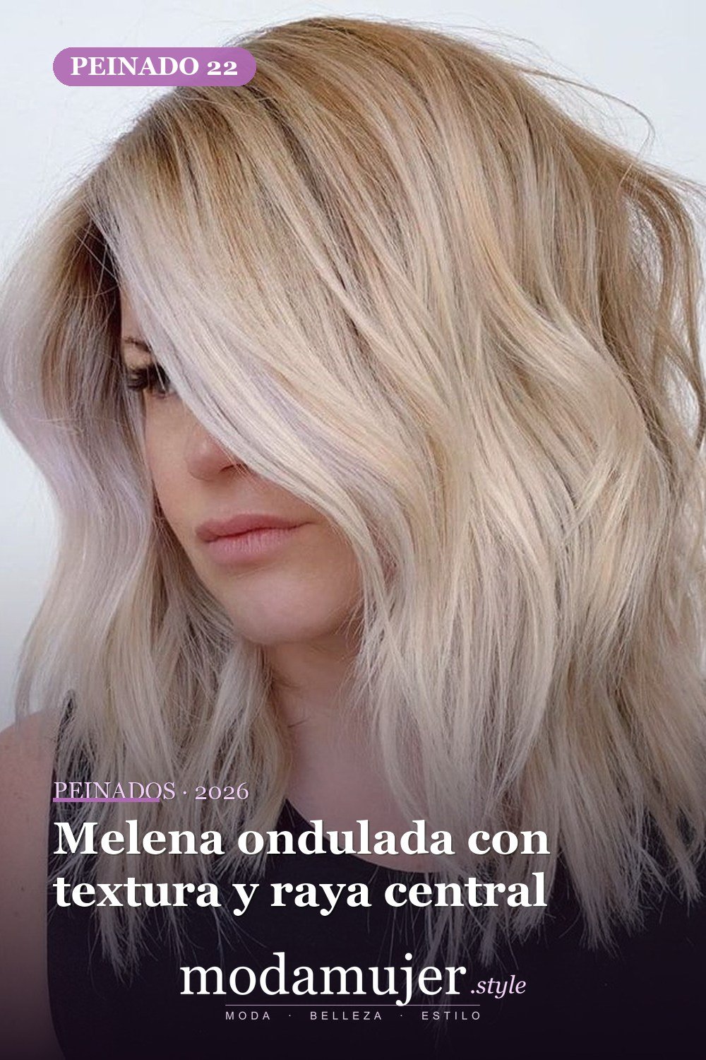 Melena con textura y puntas picadas — 50 cortes de pelo medianos para mujeres que serán enormes en 2026