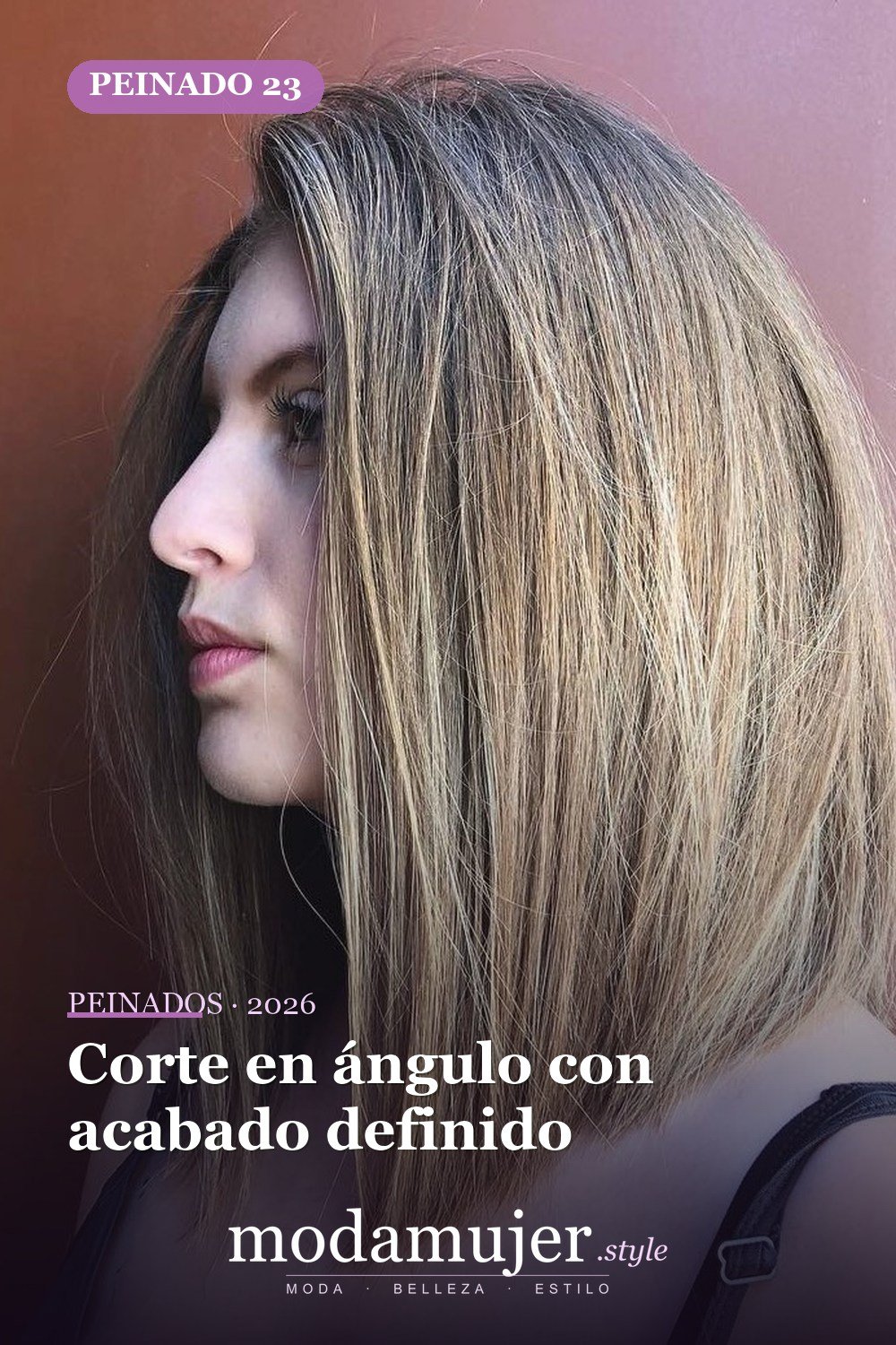 Bob en ángulo definido — 50 cortes de pelo medianos para mujeres que serán enormes en 2026
