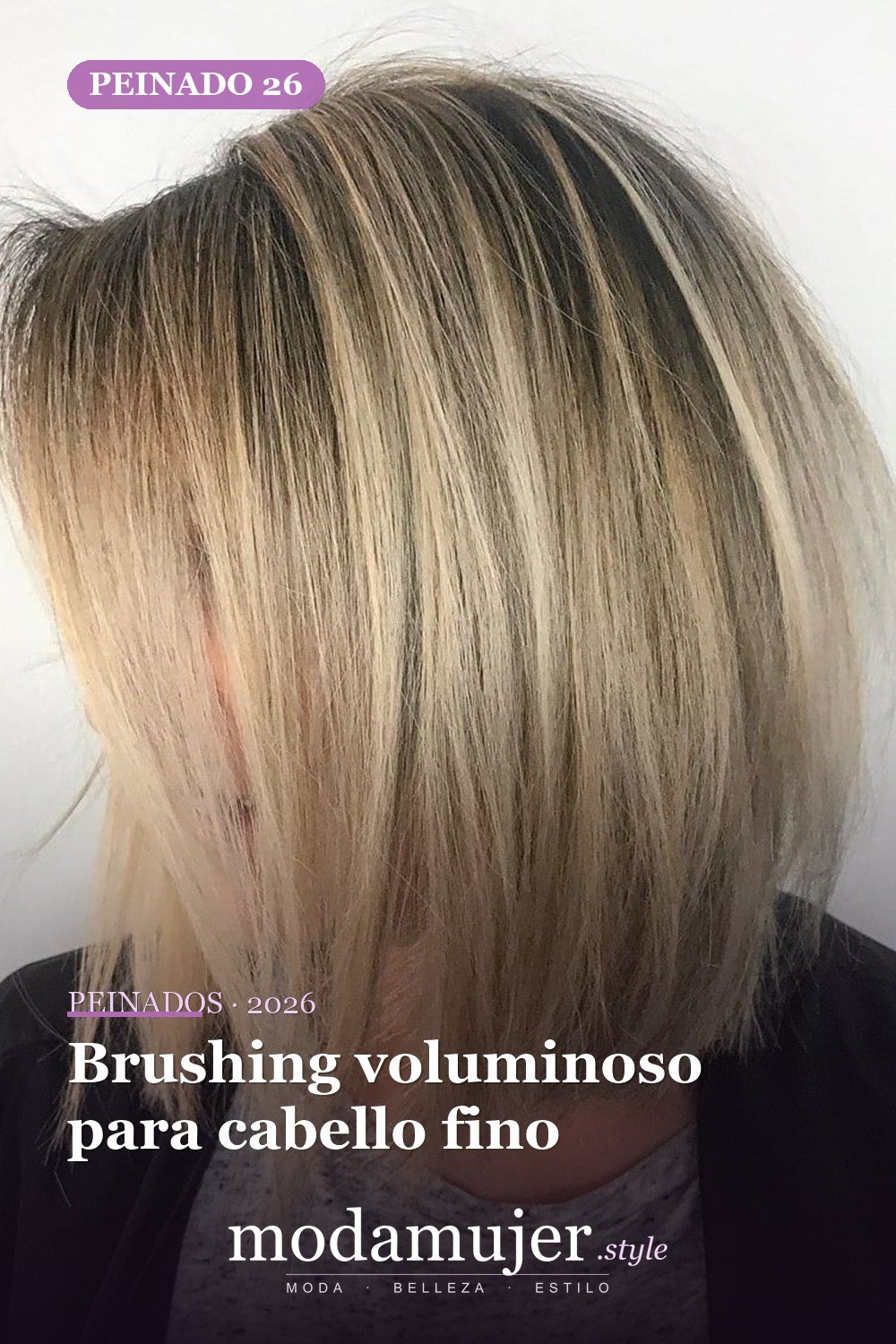 Blowout rubio para cabello fino — 50 cortes de pelo medianos para mujeres que serán enormes en 2026