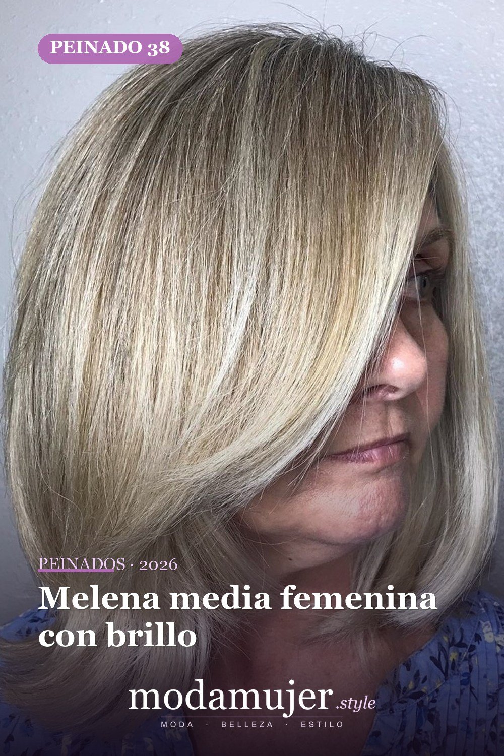 Melena femenina con brillo balayage — 50 cortes de pelo medianos para mujeres que serán enormes en 2026